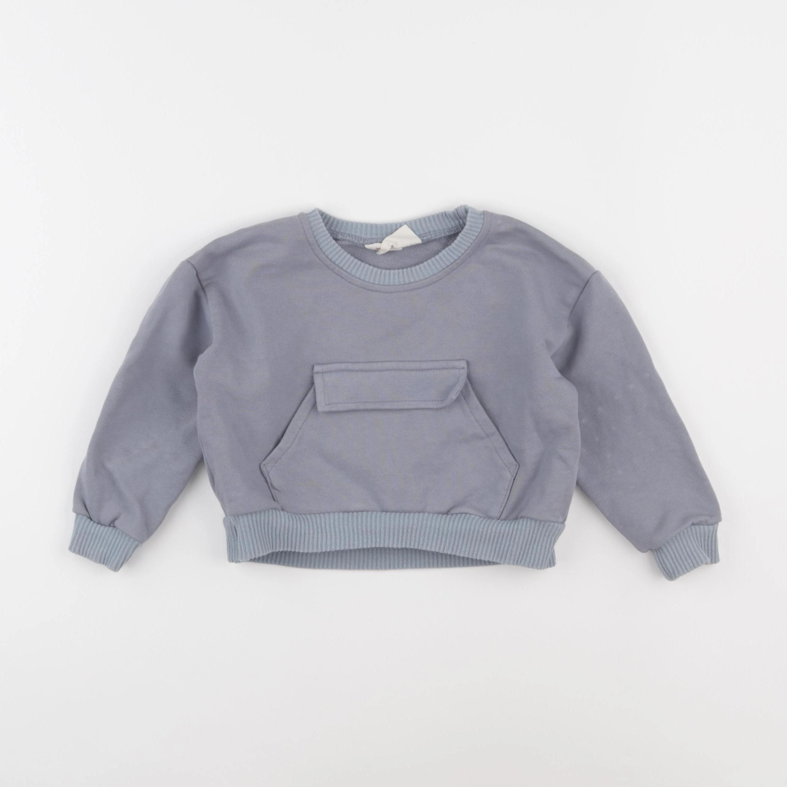Gamin gamine - sweat bleu - 12/18 mois