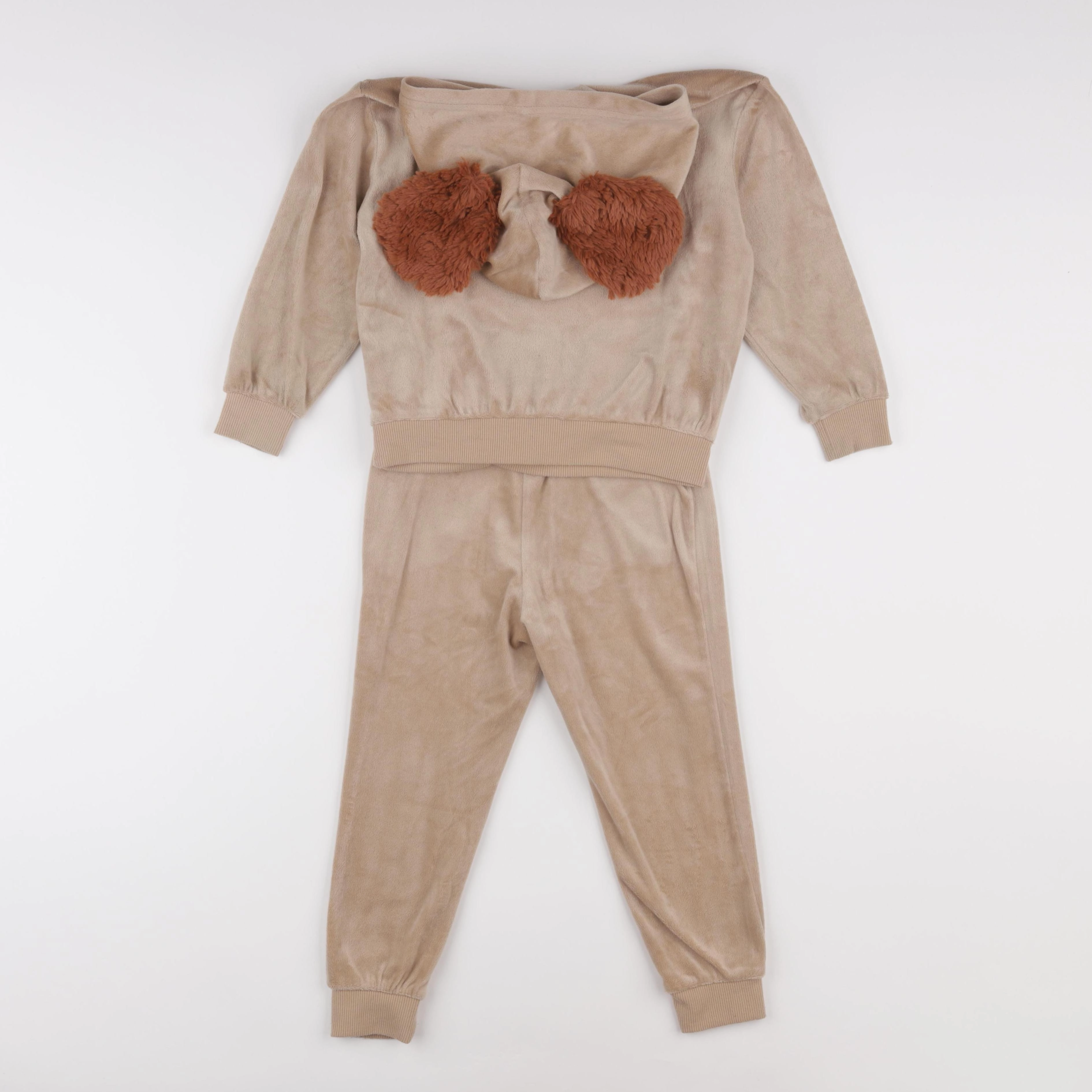 H&M - ensemble marron - 3/4 ans