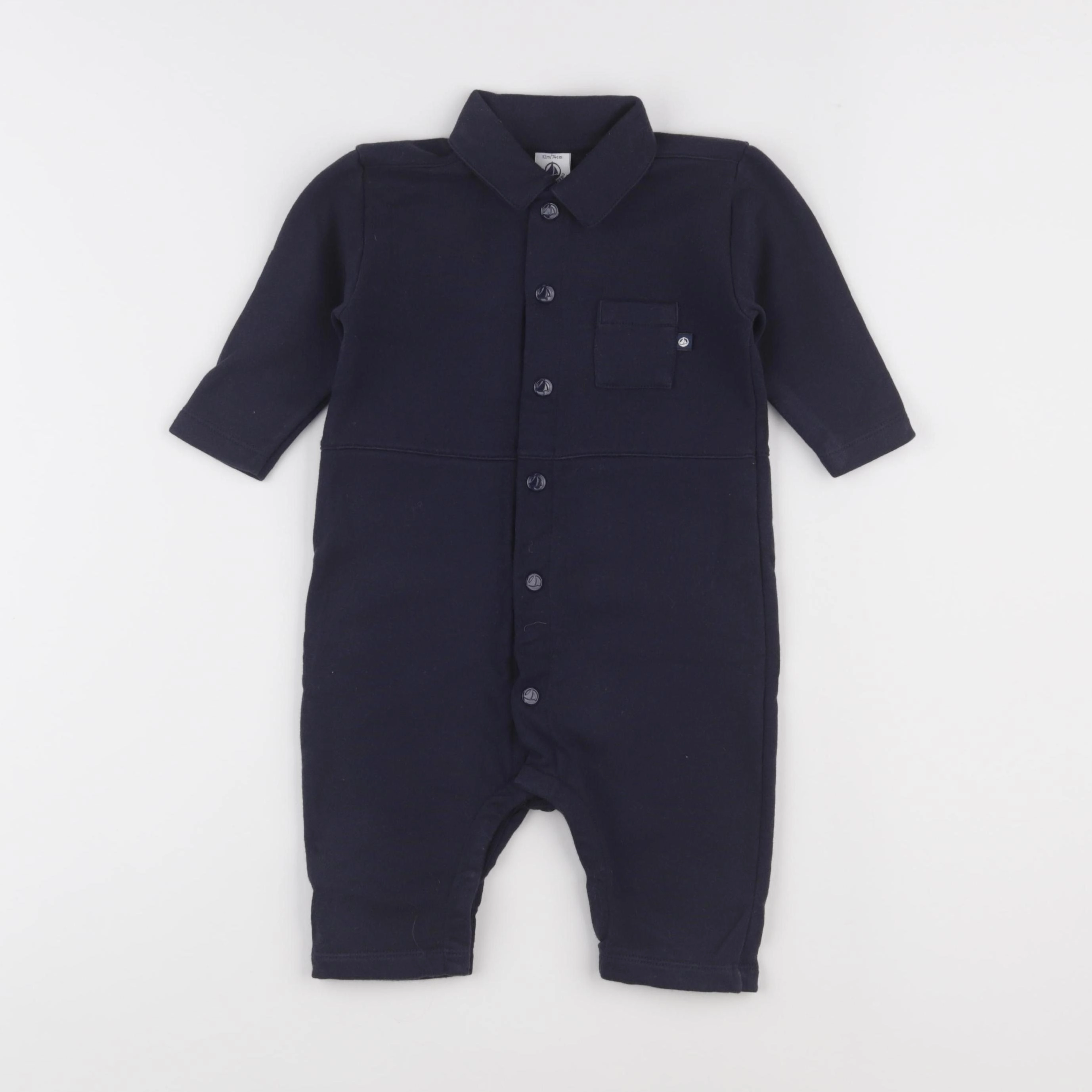 Petit Bateau - combinaison bleu - 12 mois