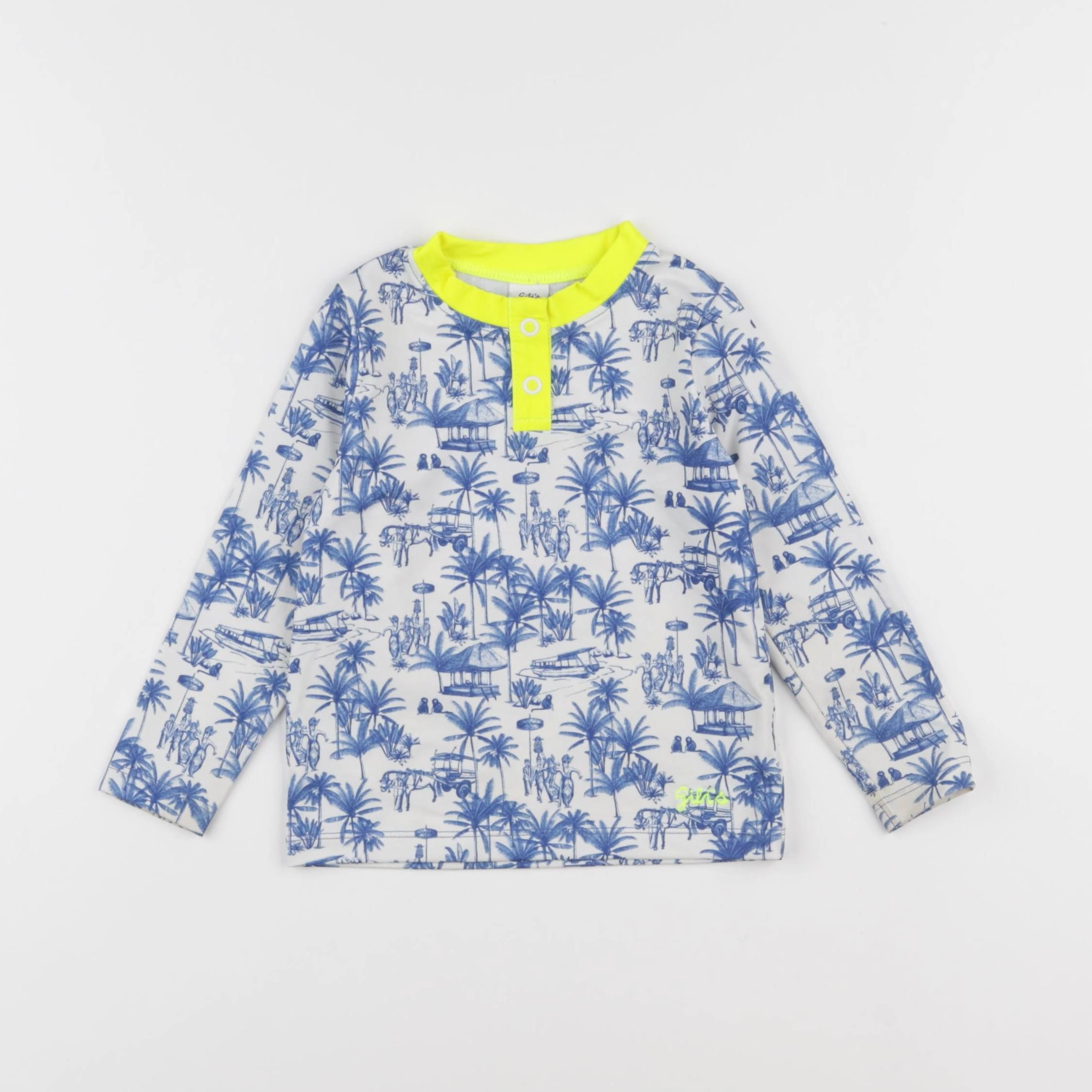 Gili's - tee-shirt de bain bleu, blanc - 1 an