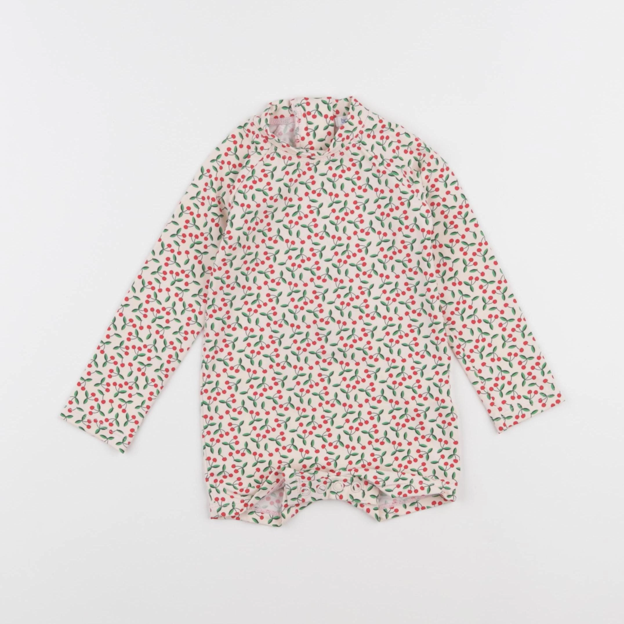 Boutchou - combi de bain rose, rouge - 12 mois