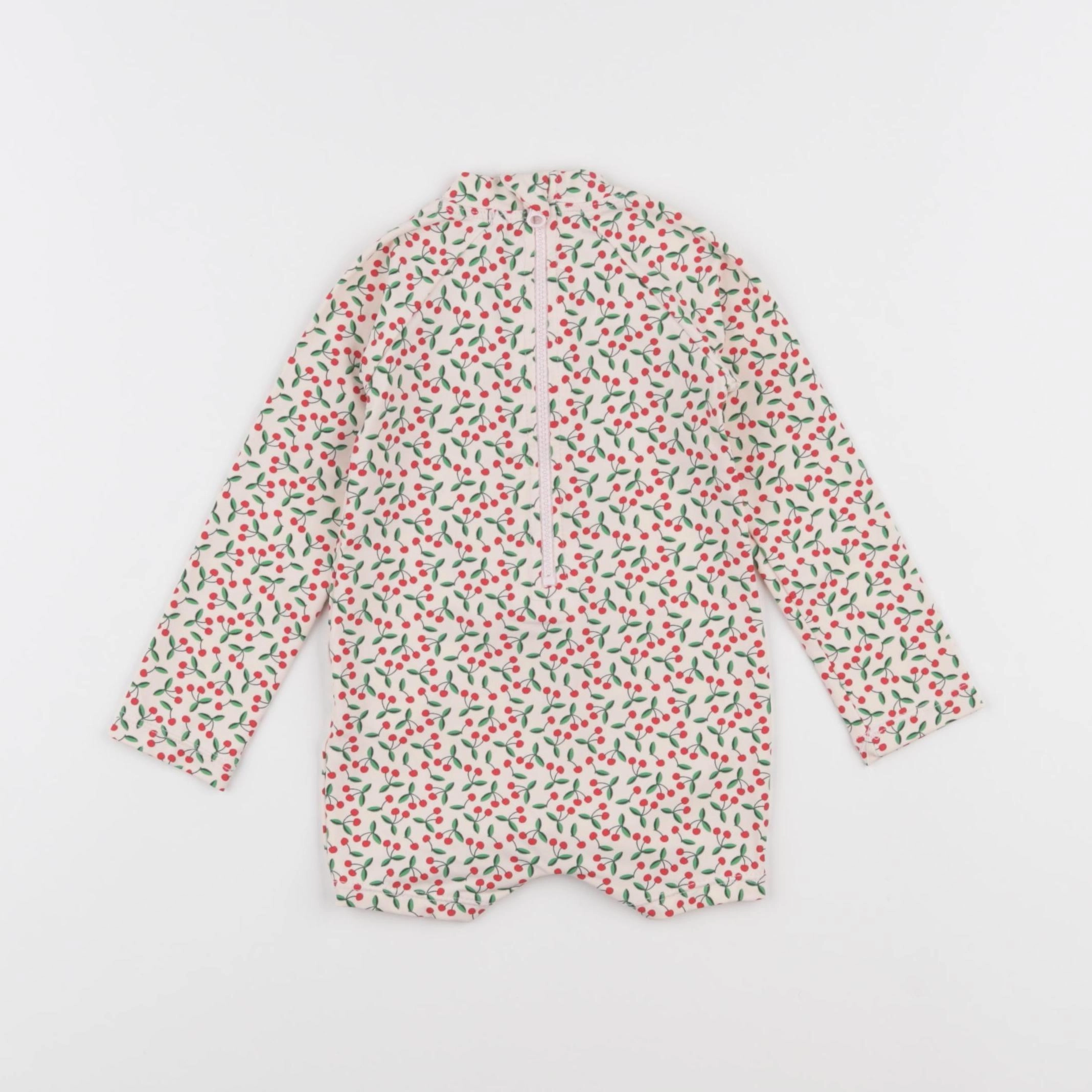 Boutchou - combi de bain rose, rouge - 12 mois