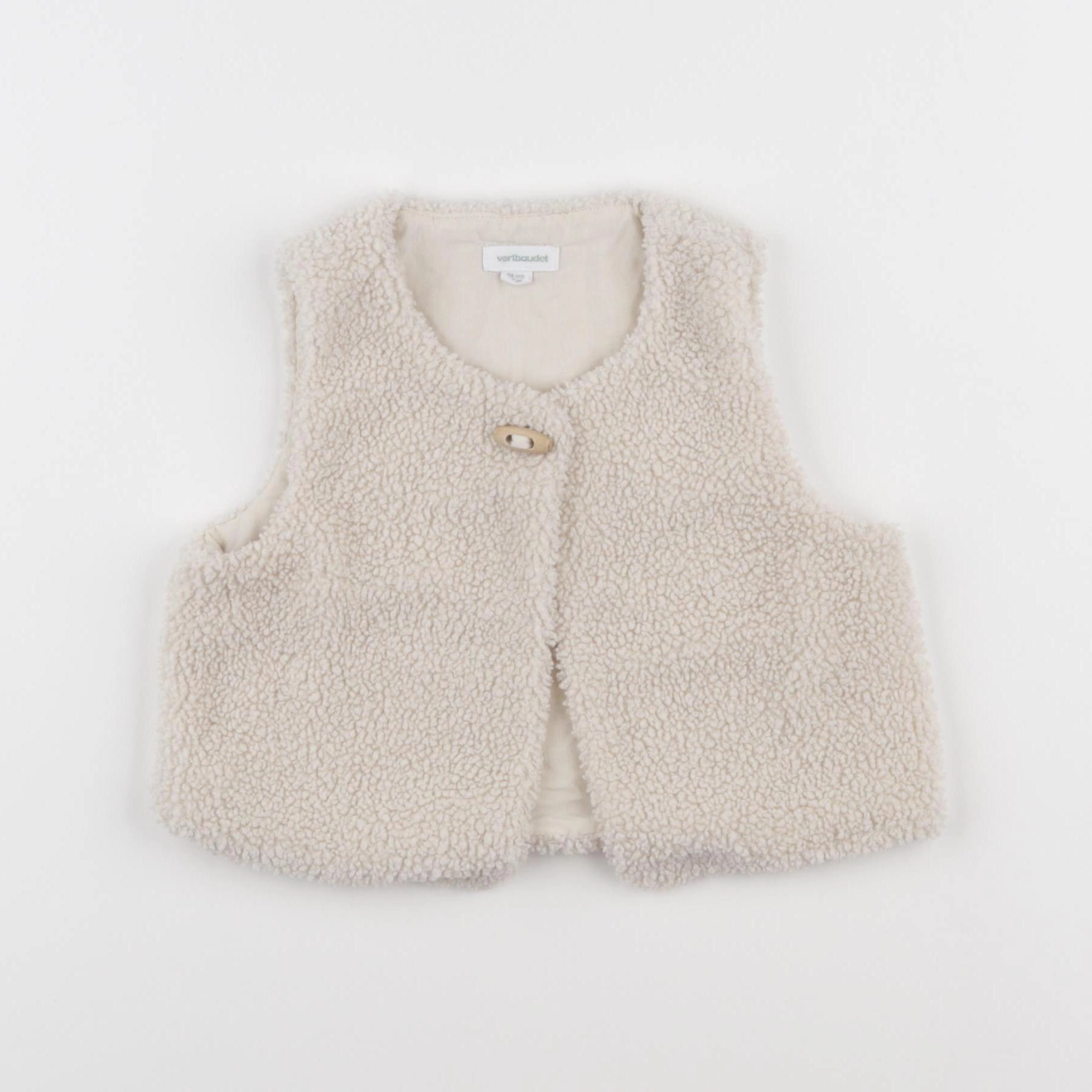 Vertbaudet - gilet beige - 12 mois