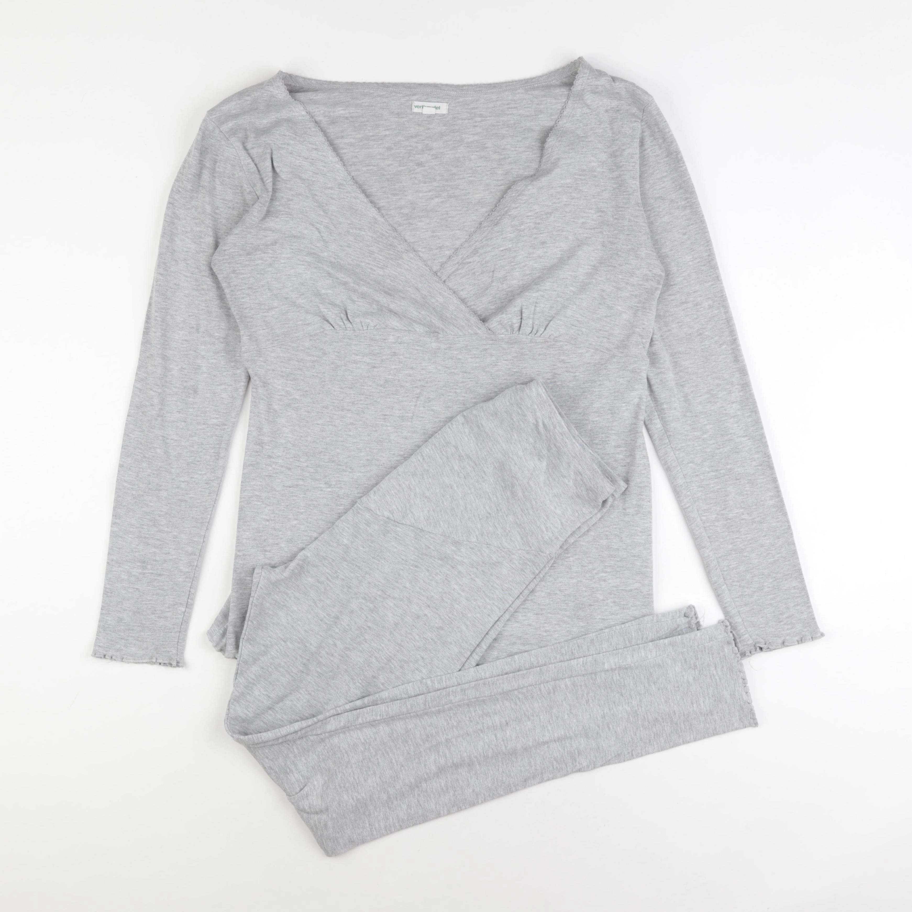 Vertbaudet - pyjama allaitement, grossesse coton gris - 42 à 44