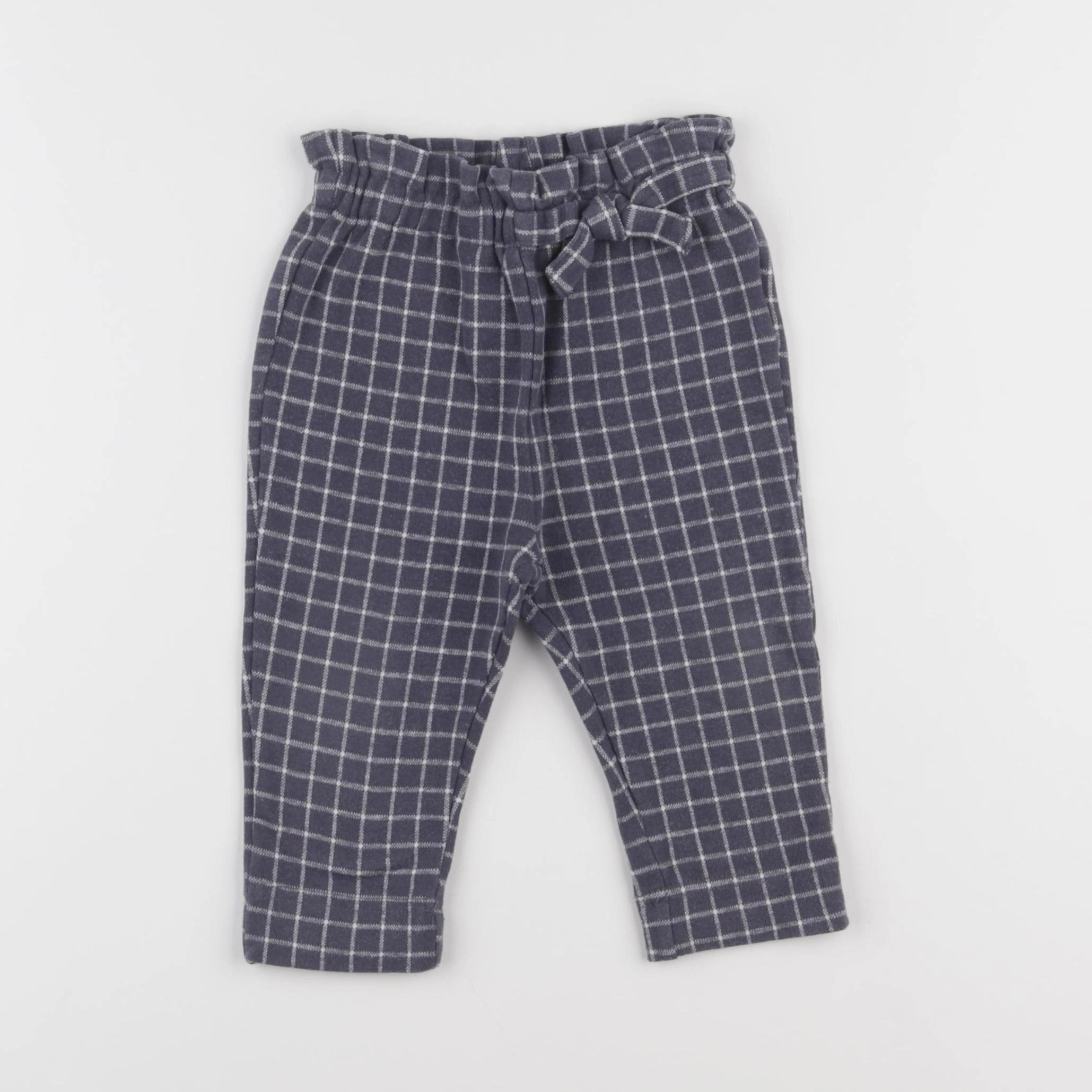 Vertbaudet - pantalon bleu - 12 mois
