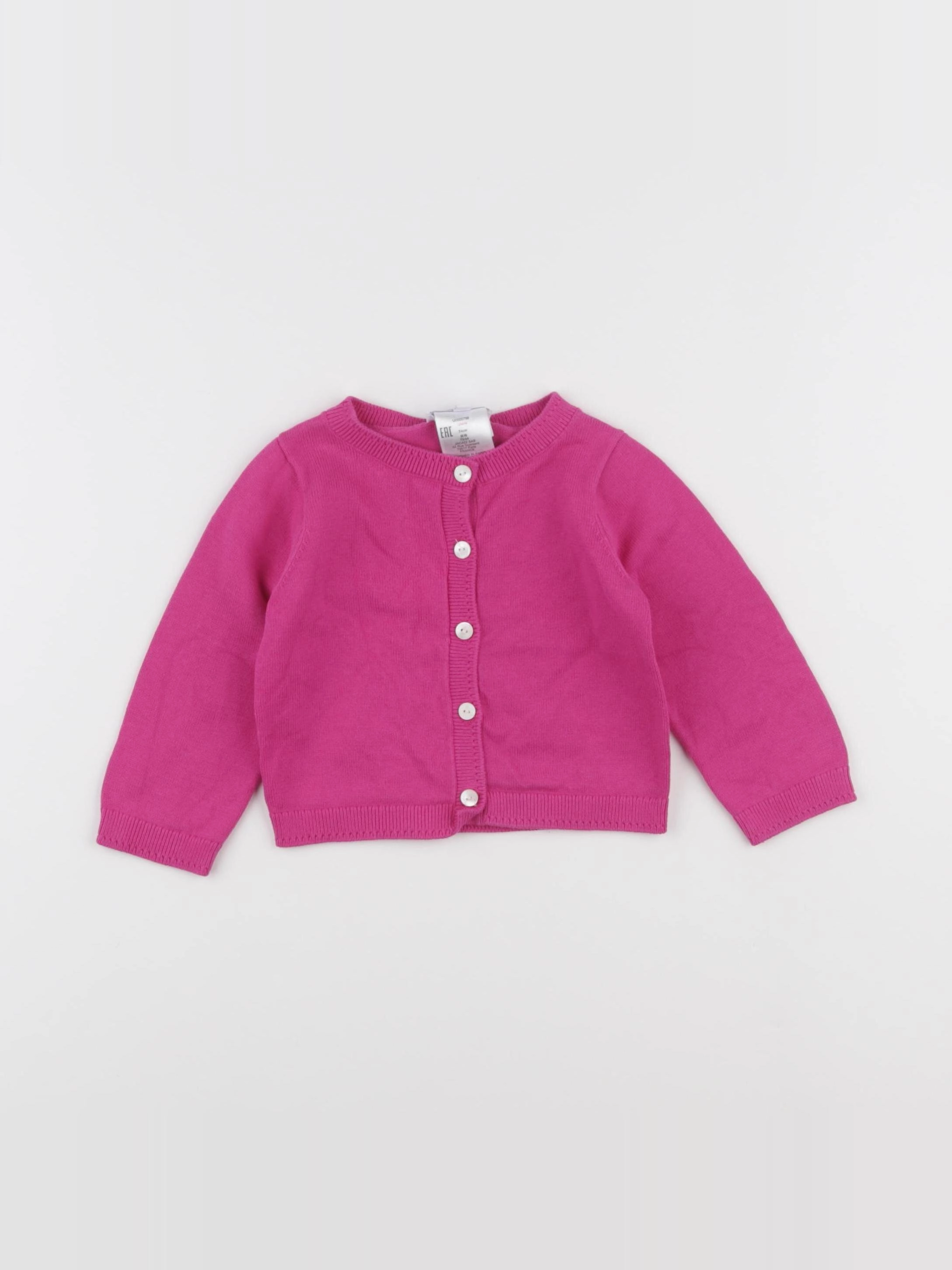 Jacadi - gilet rose - 12 mois