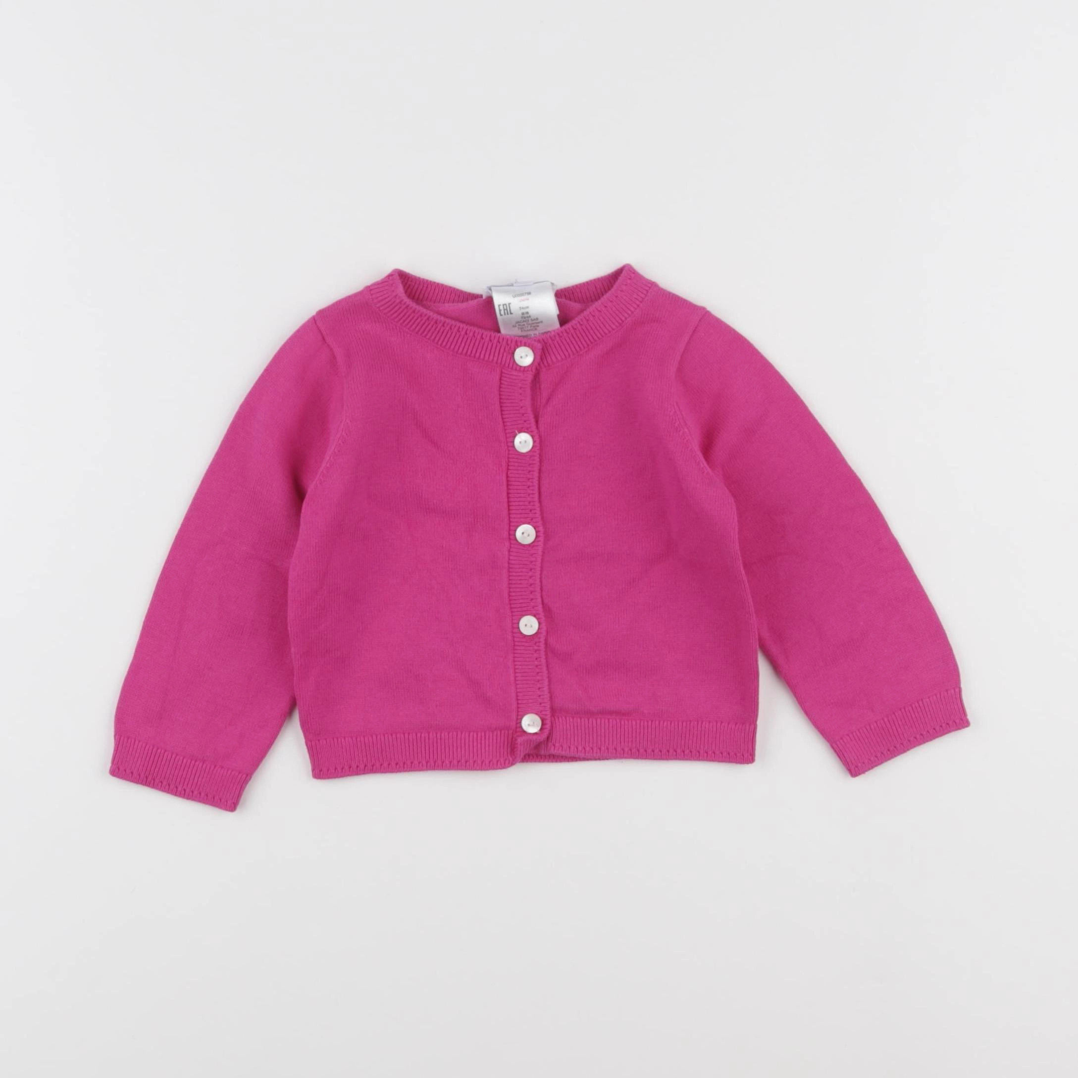 Jacadi - gilet rose - 12 mois