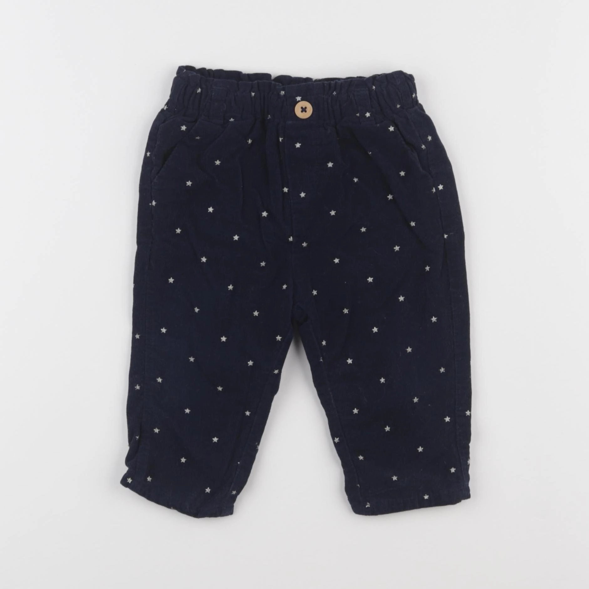Vertbaudet - pantalon bleu - 12 mois