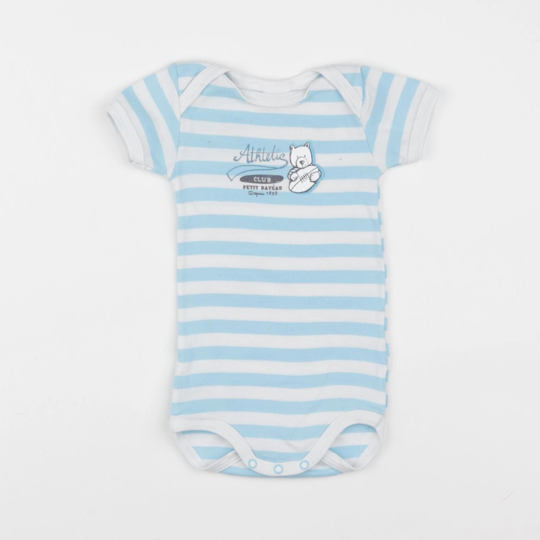 Petit Bateau - body bleu - 6 mois