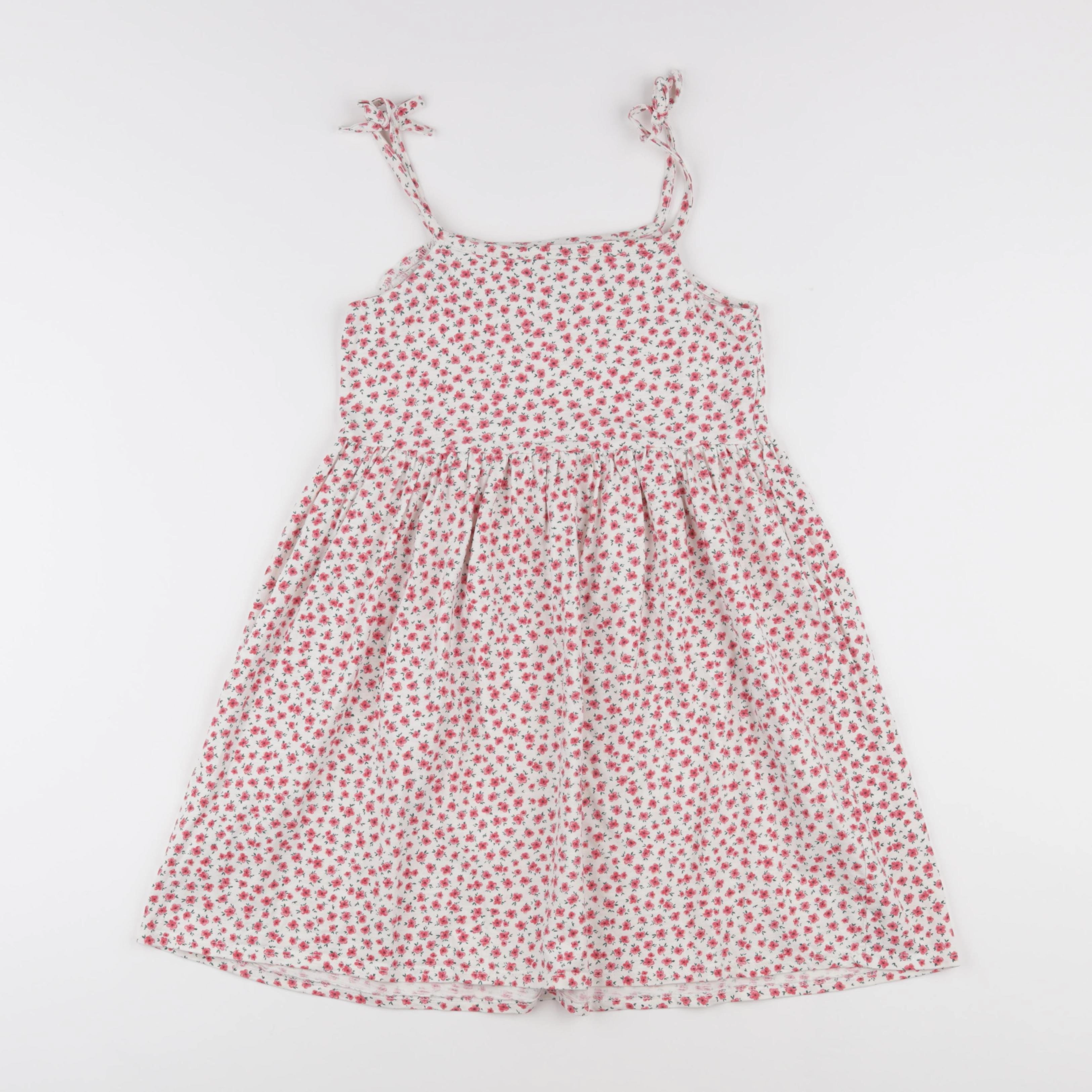 Vertbaudet - robe beige, rose - 10 ans