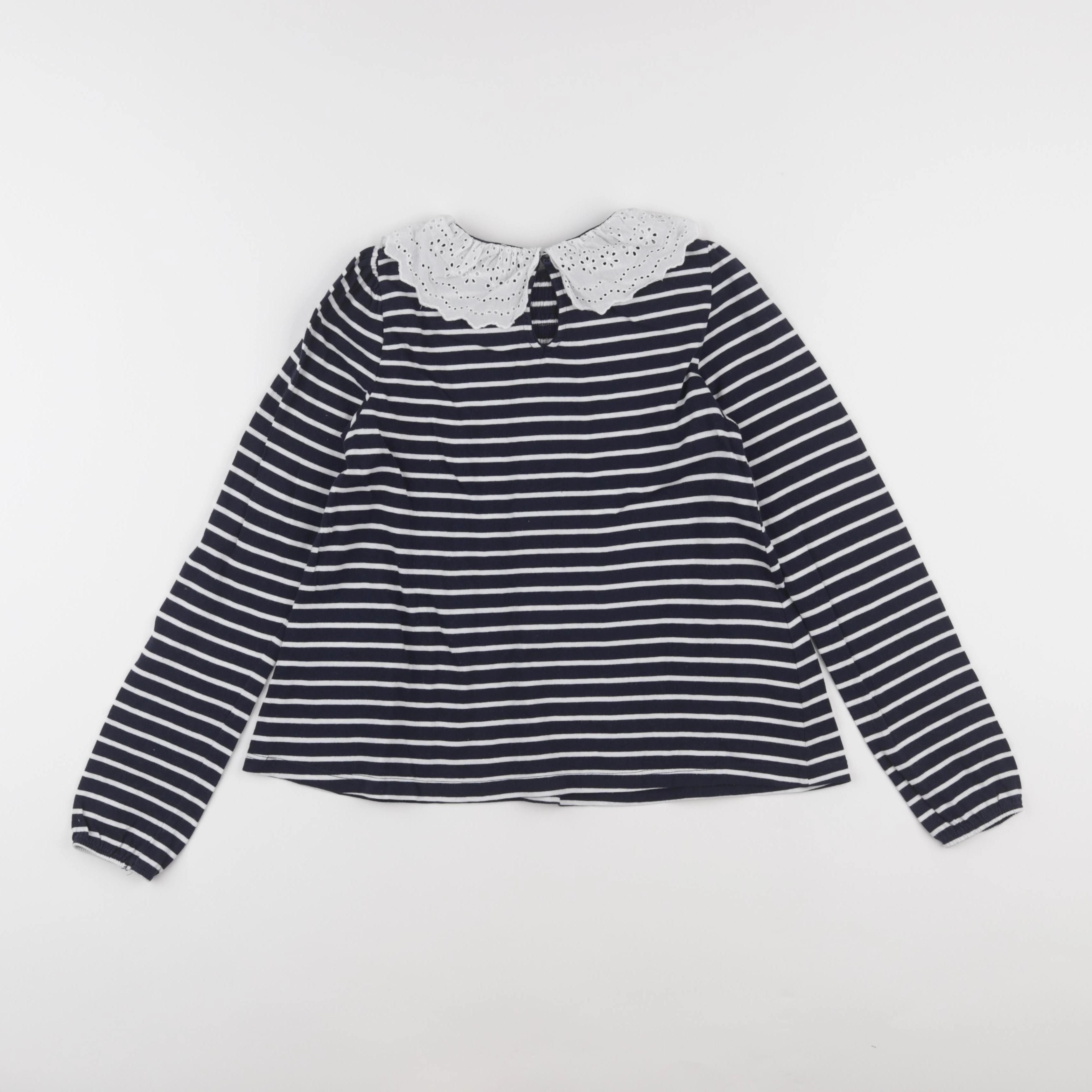 Vertbaudet - tee-shirt bleu, blanc - 10 ans