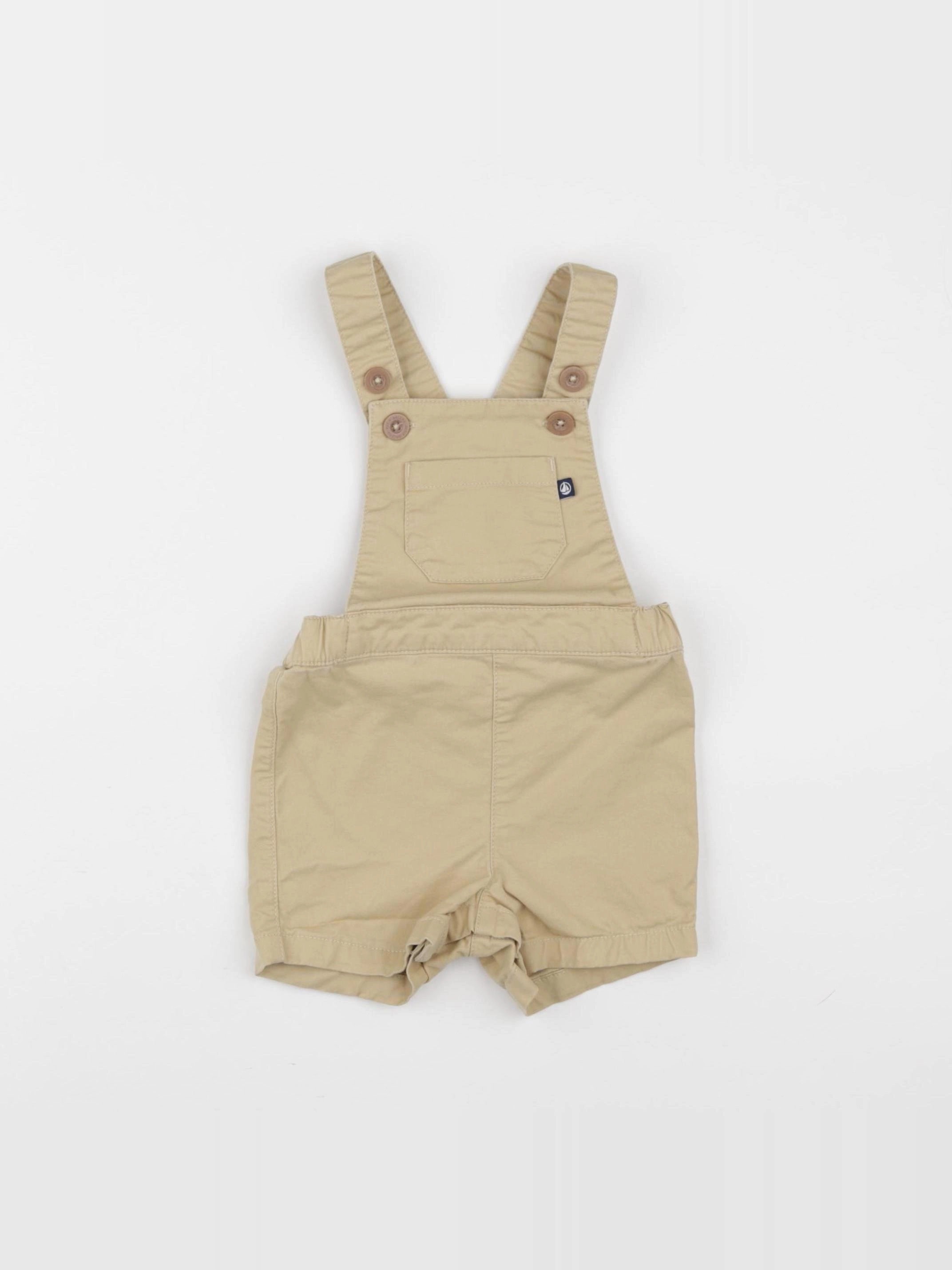 Petit Bateau - salopette beige - 6 mois