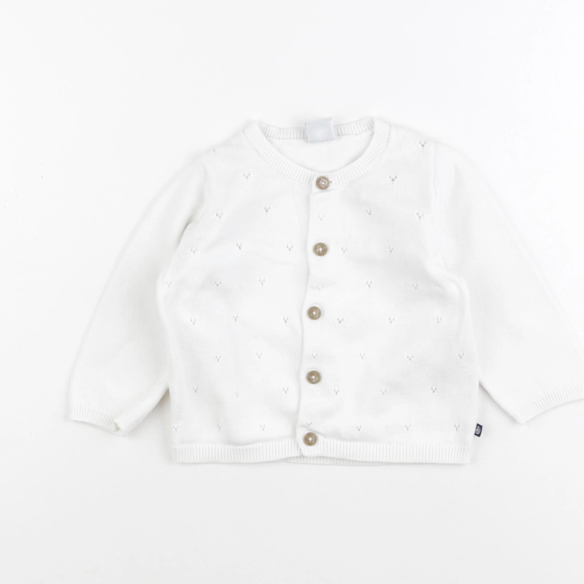 Petit Bateau - gilet blanc - 18 mois