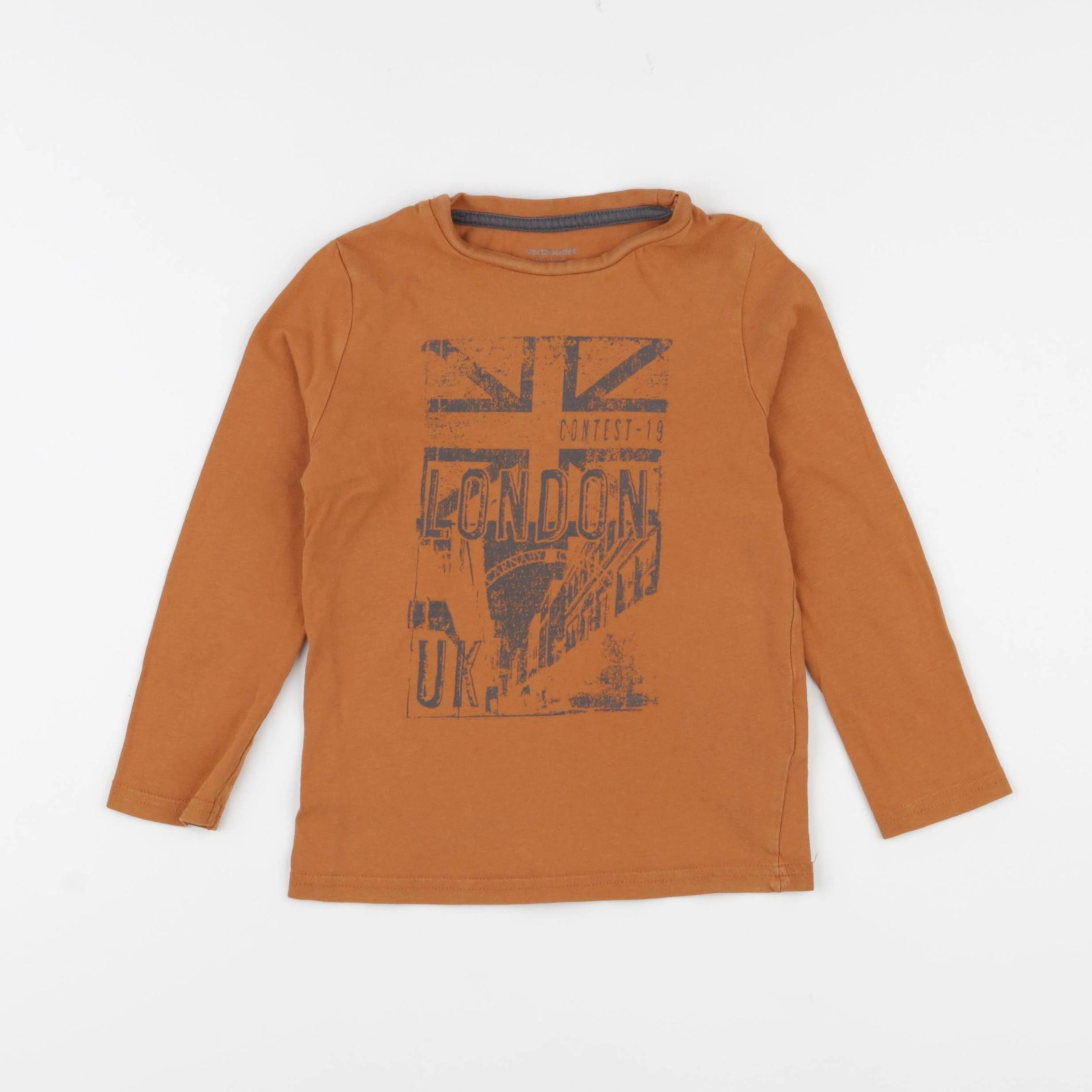 Vertbaudet - tee-shirt marron - 4 ans