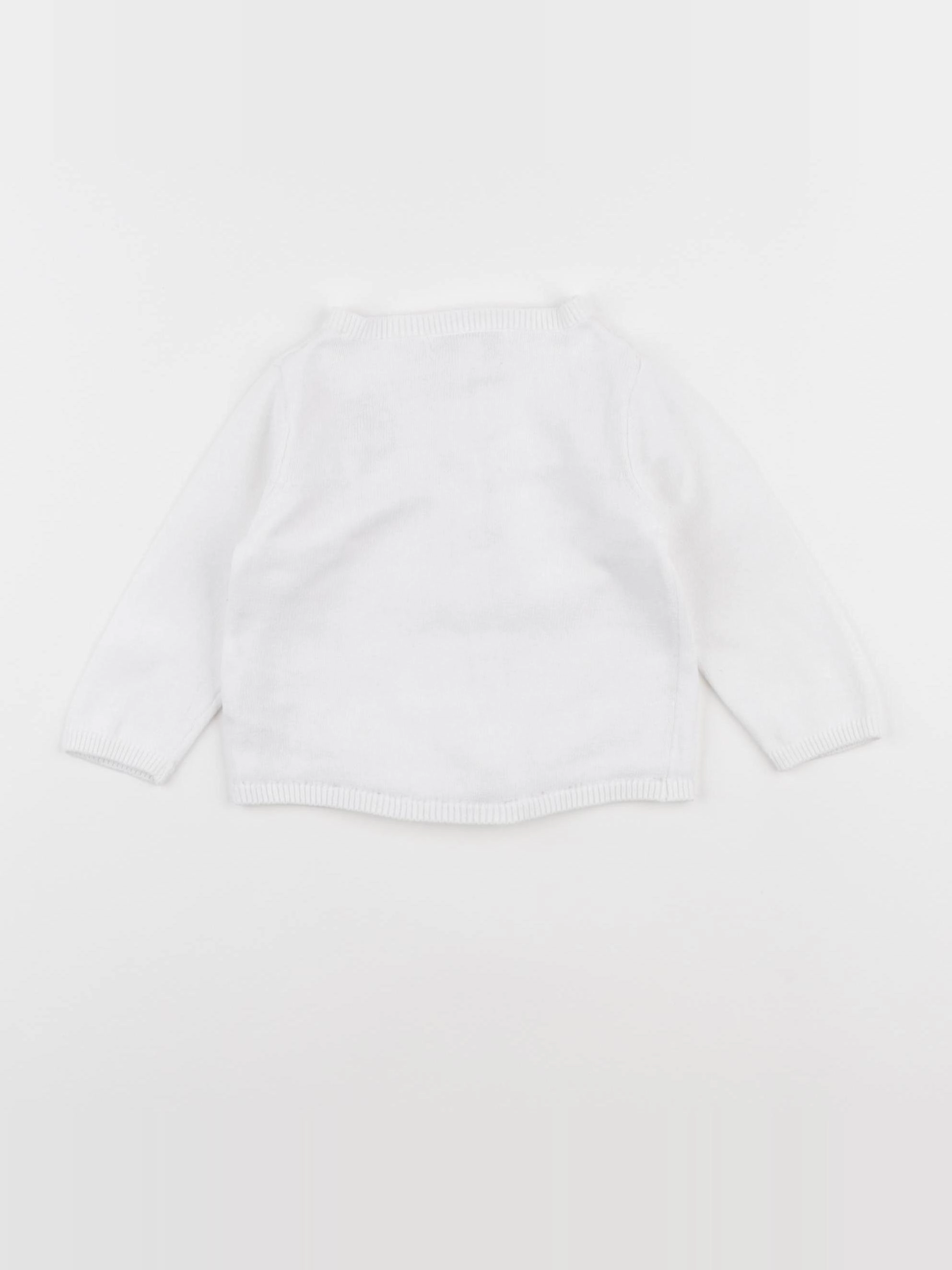 Vertbaudet - gilet blanc - 6 mois