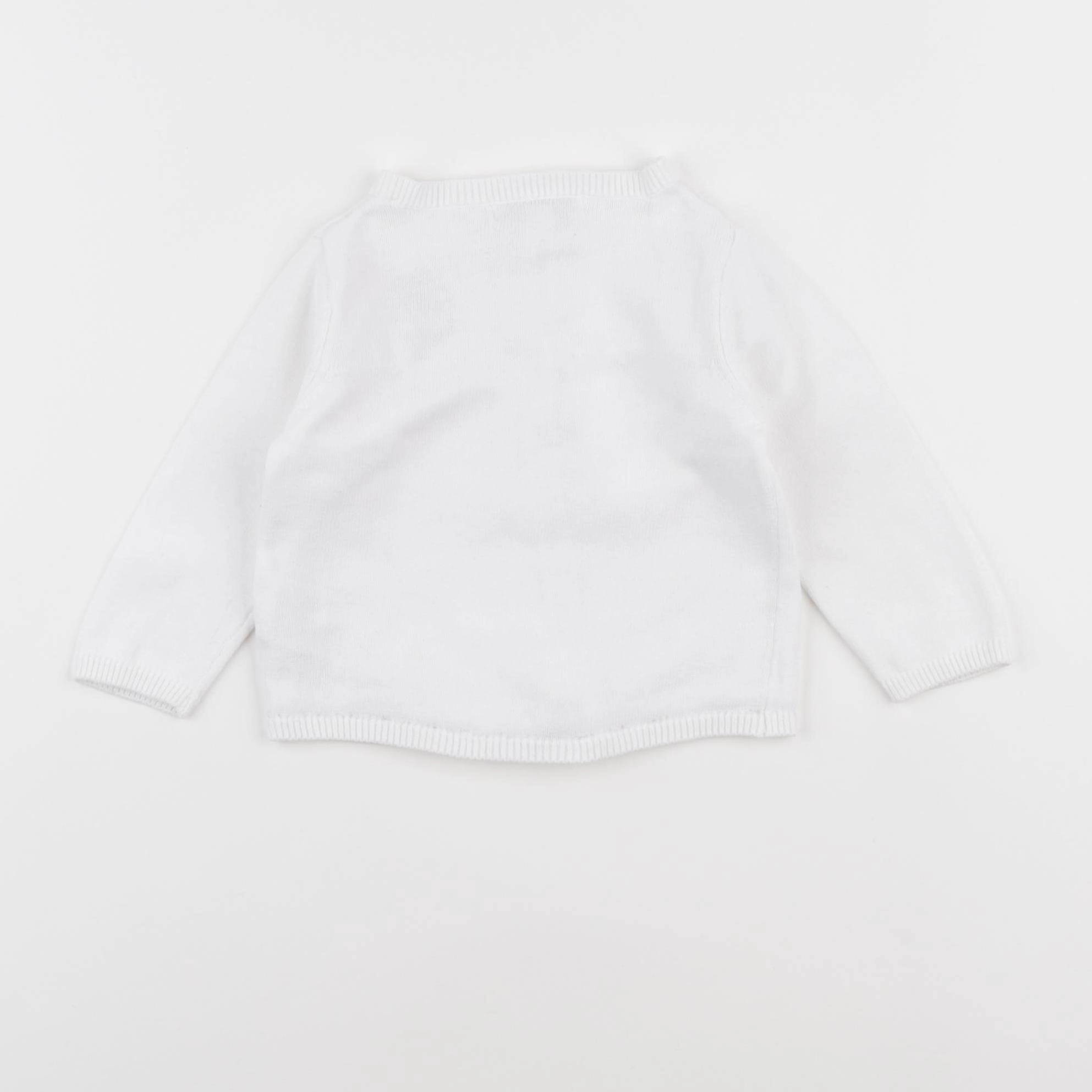 Vertbaudet - gilet blanc - 6 mois