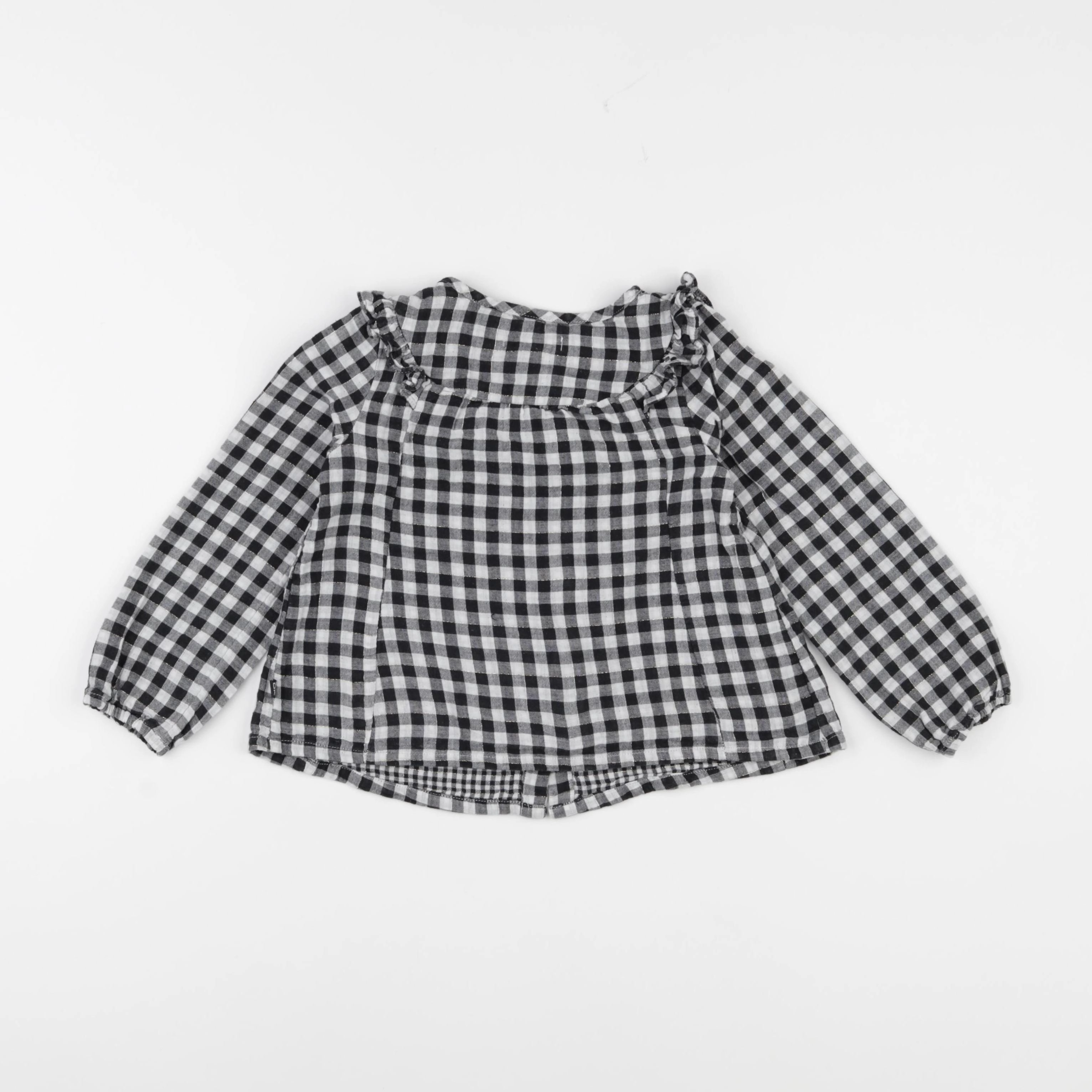 Okaidi - blouse noir, blanc - 4 ans