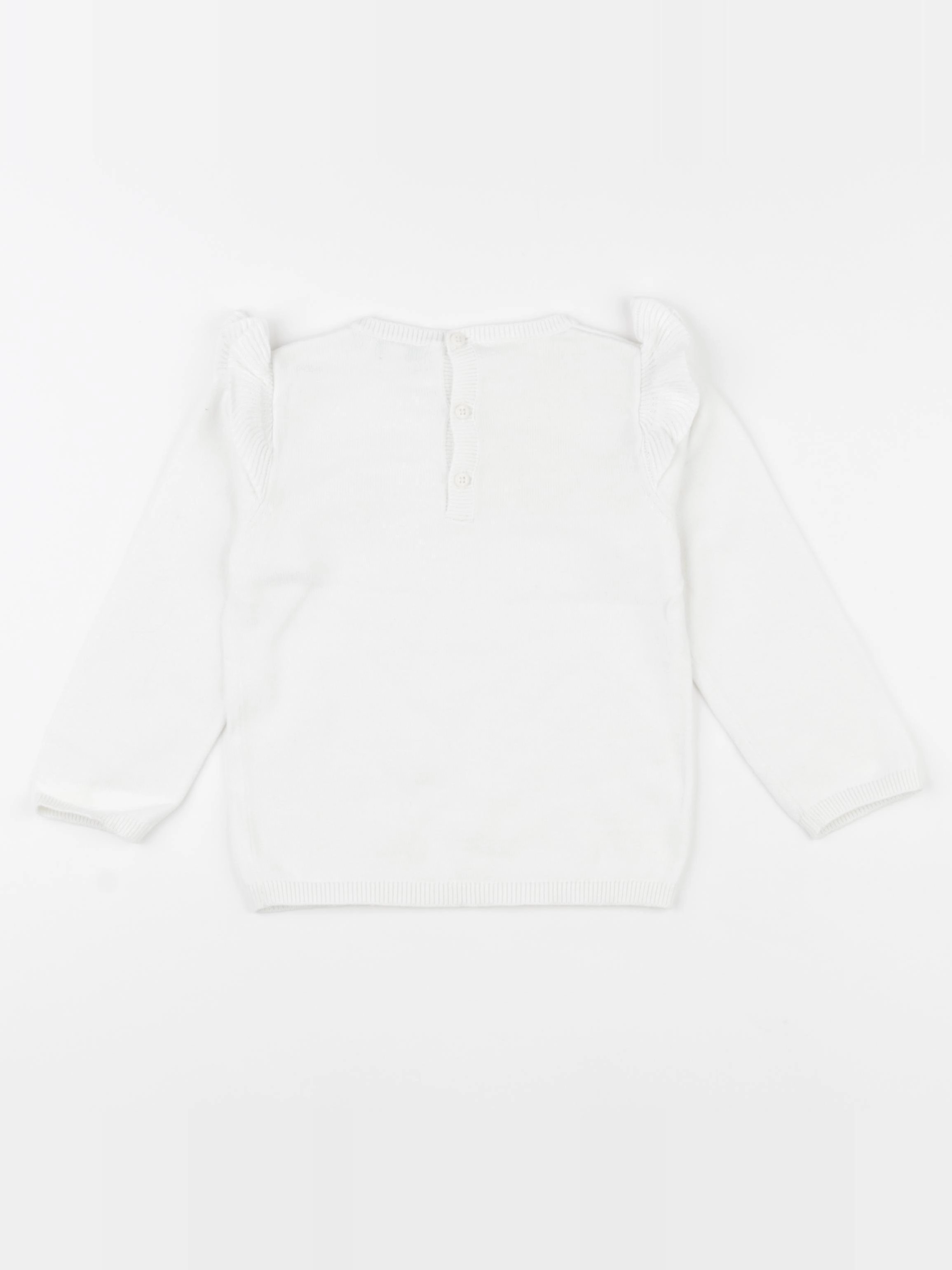 Vertbaudet - pull blanc - 36 mois