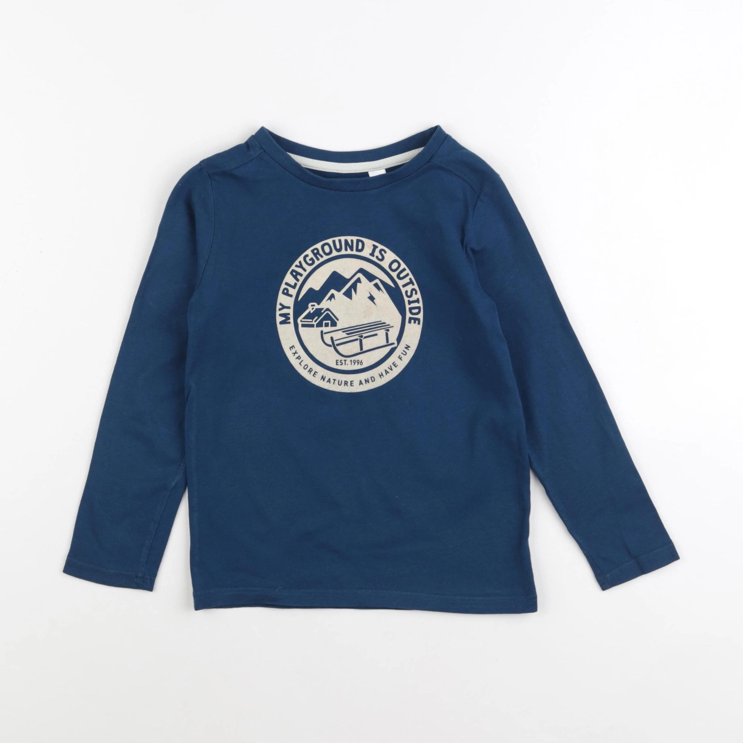 Okaidi - tee-shirt bleu - 5 ans