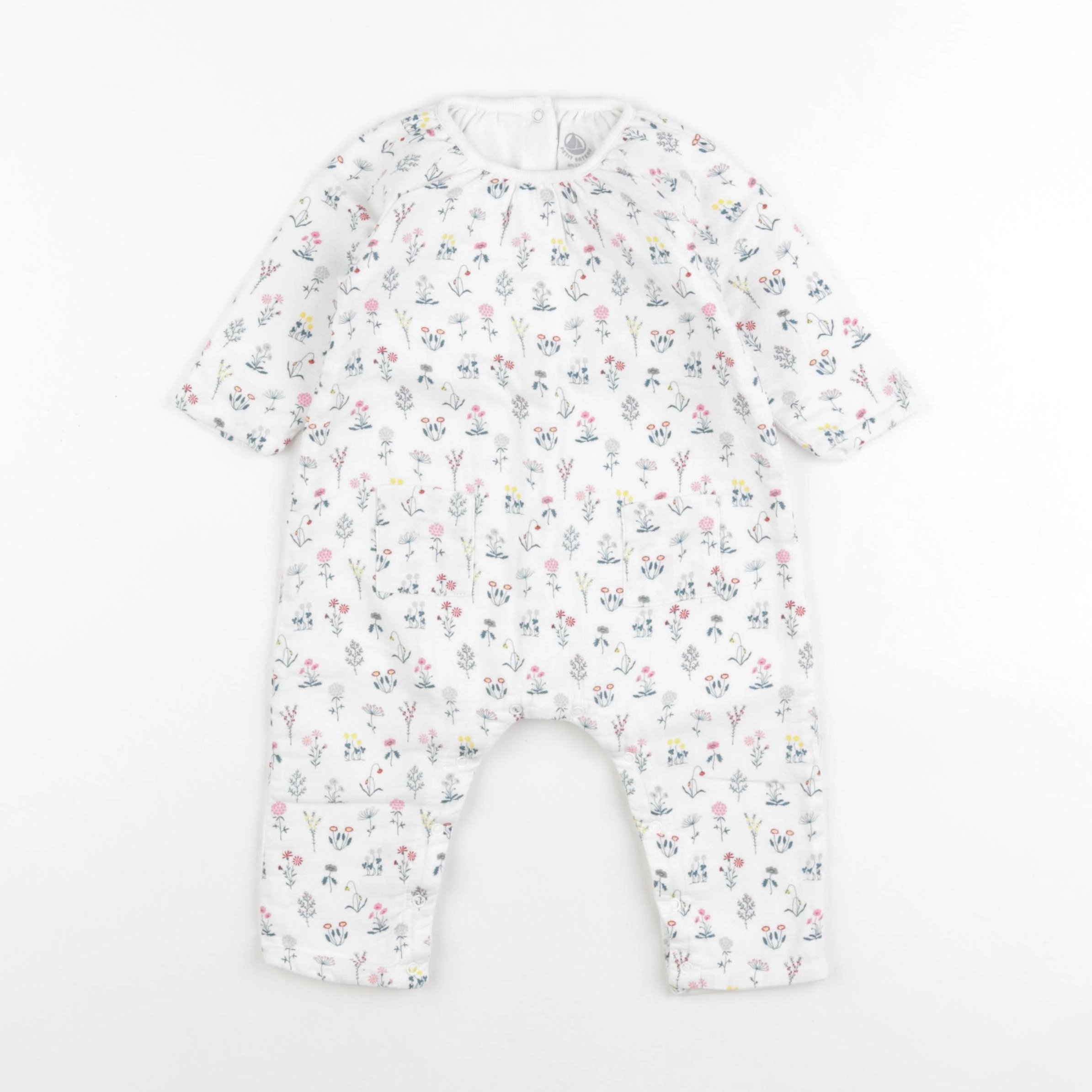 Petit Bateau - combinaison blanc - 6 mois
