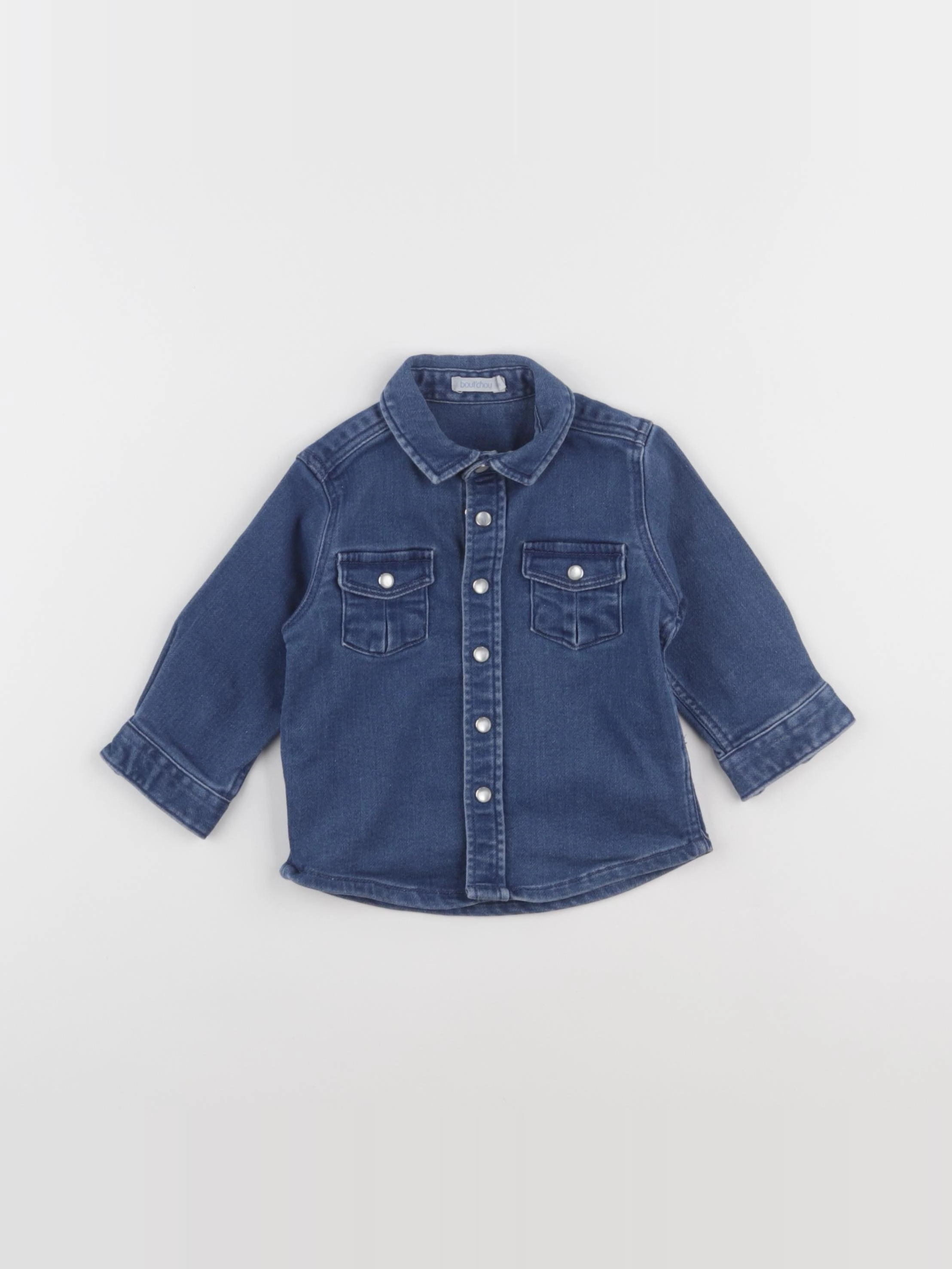 Boutchou - chemise bleu - 6 mois