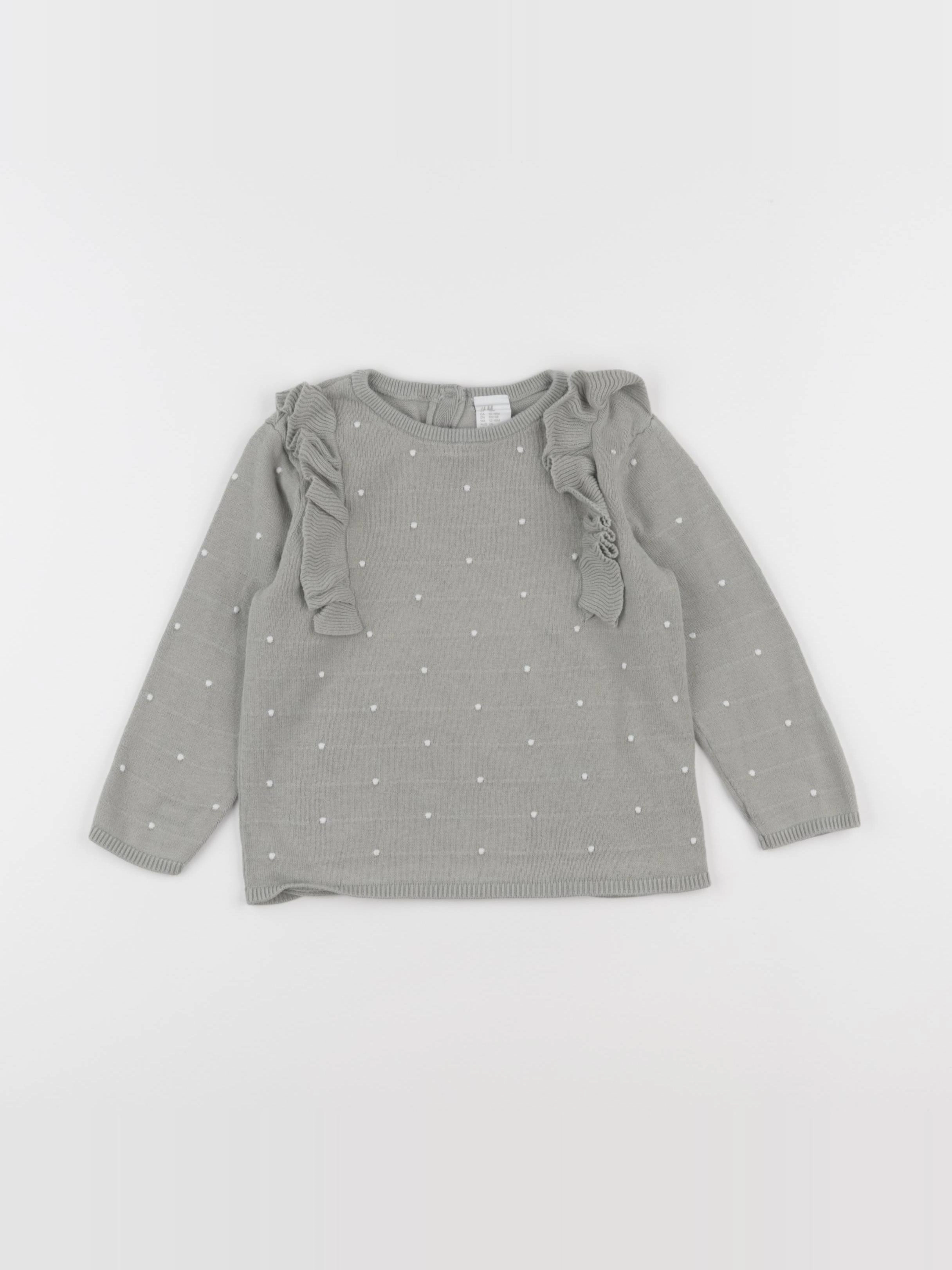 H&M - pull vert - 12/18 mois