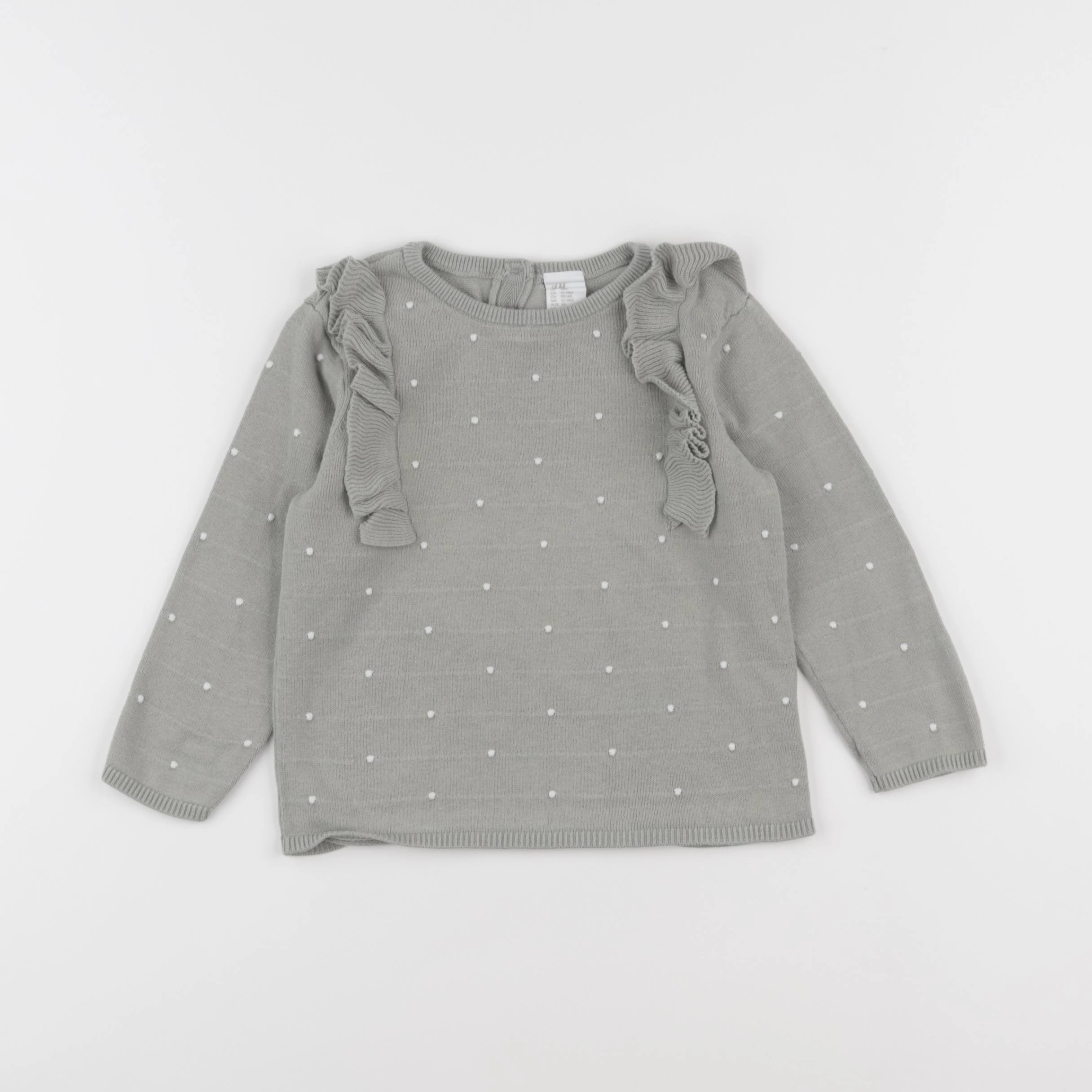 H&M - pull vert - 12/18 mois