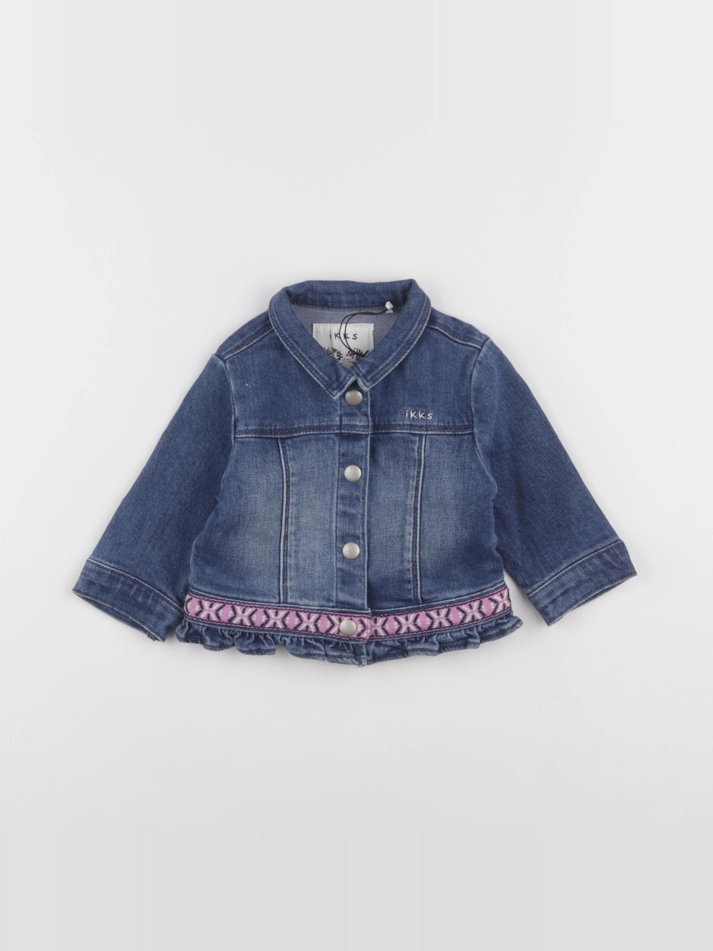 IKKS - veste imprimé au dos bleu - 6 mois