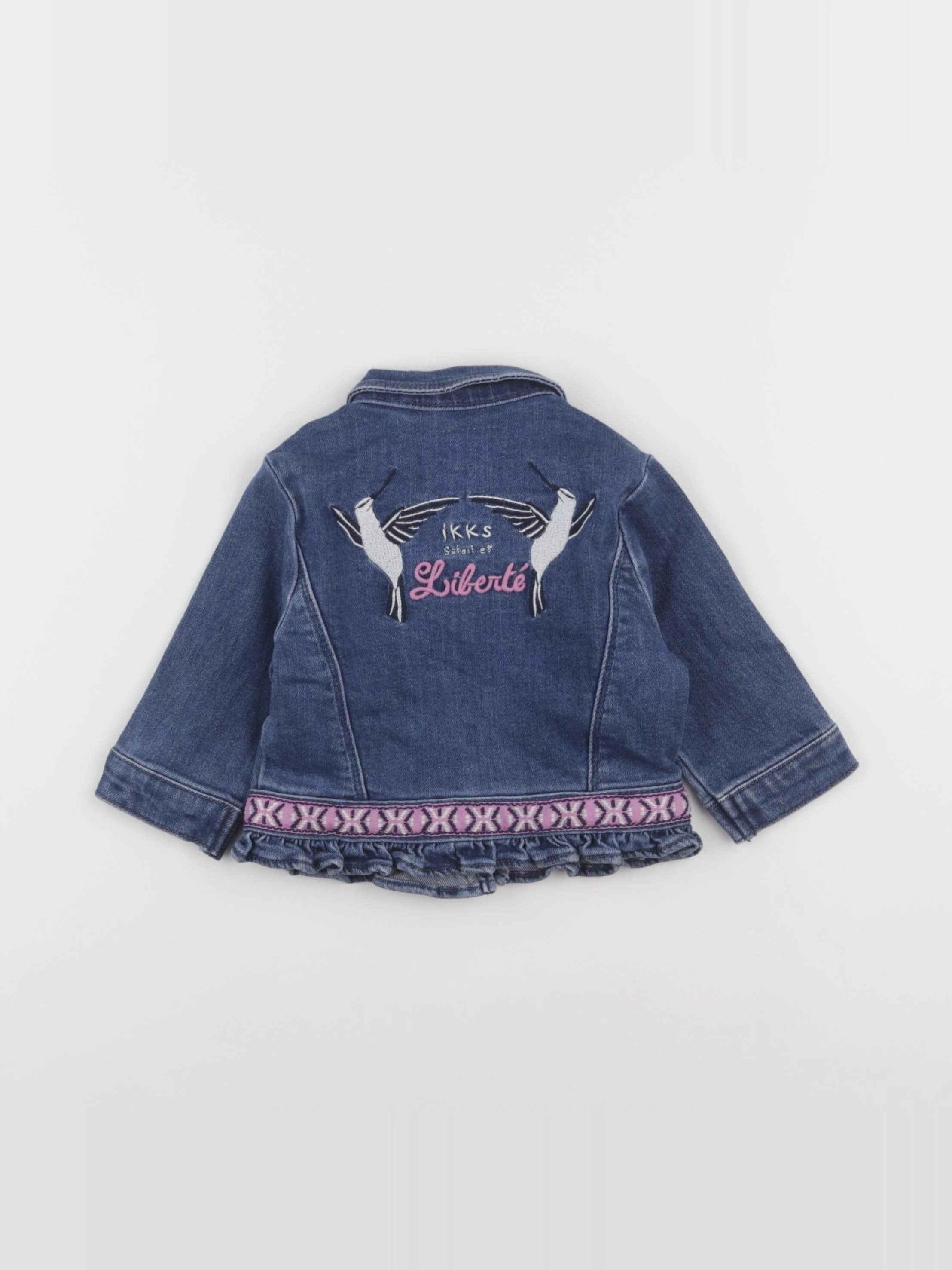 IKKS - veste imprimé au dos bleu - 6 mois