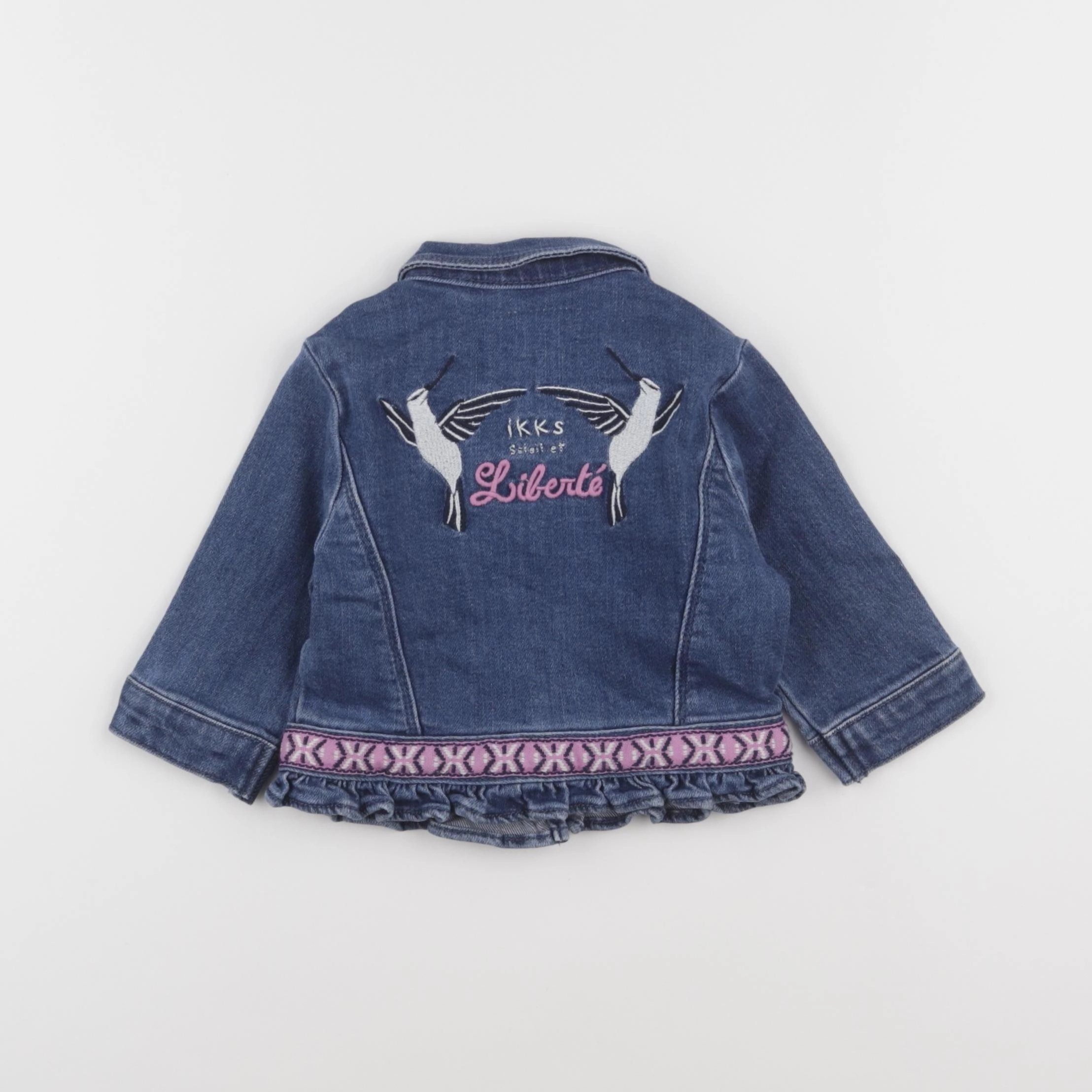 IKKS - veste imprimé au dos bleu - 6 mois