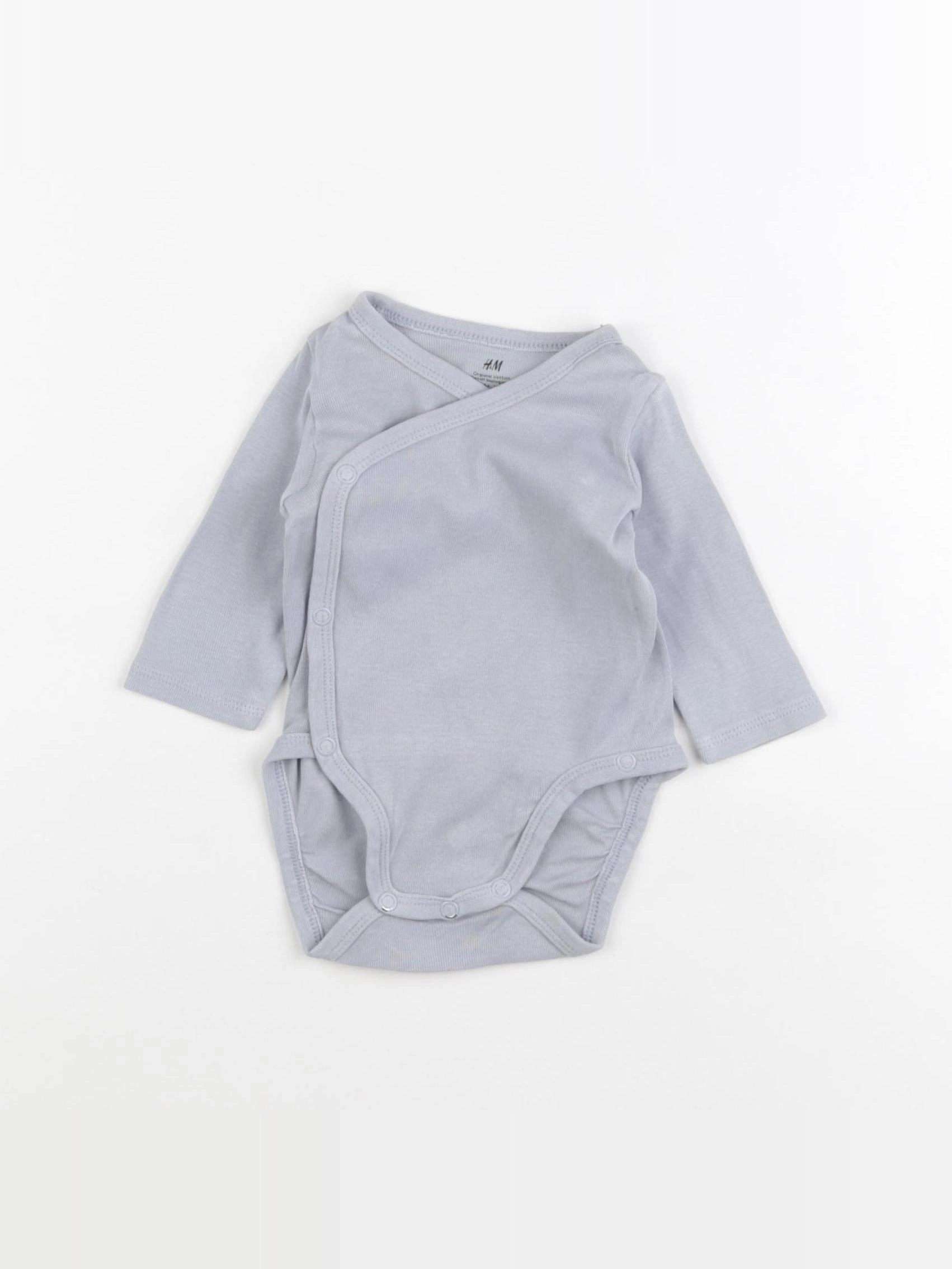 H&M - body bleu - 1/2 mois