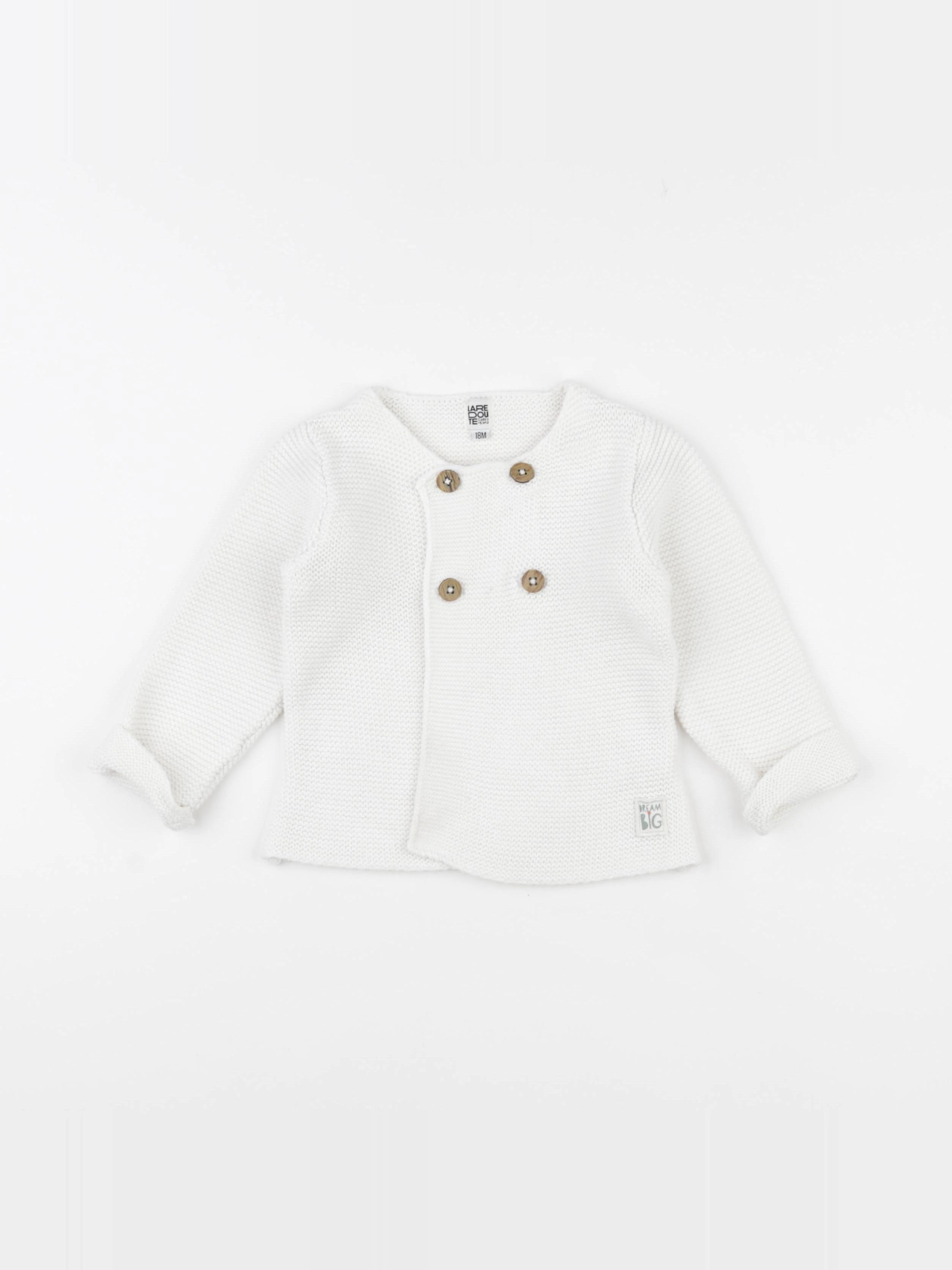 La Redoute - gilet blanc - 18 mois