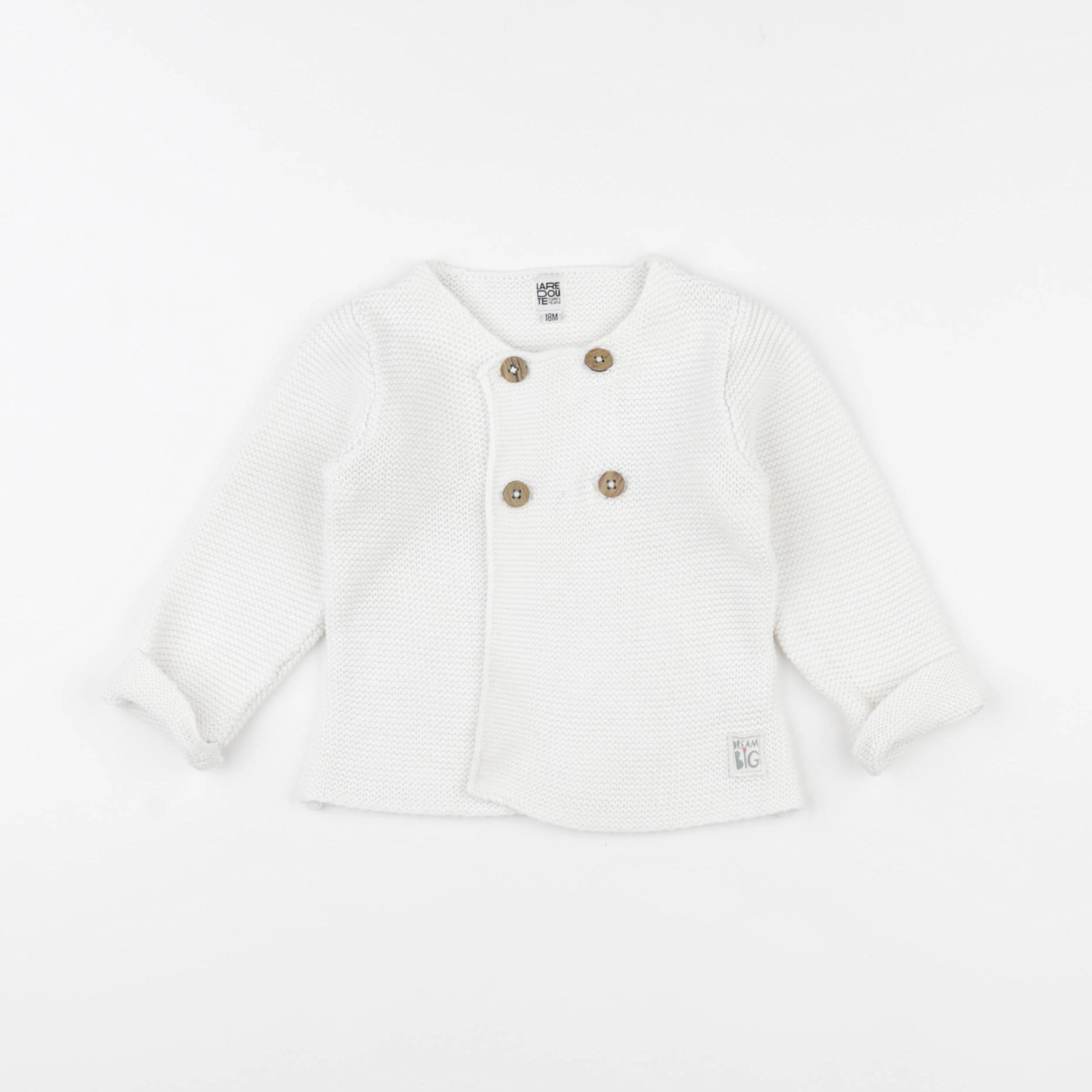 La Redoute - gilet blanc - 18 mois
