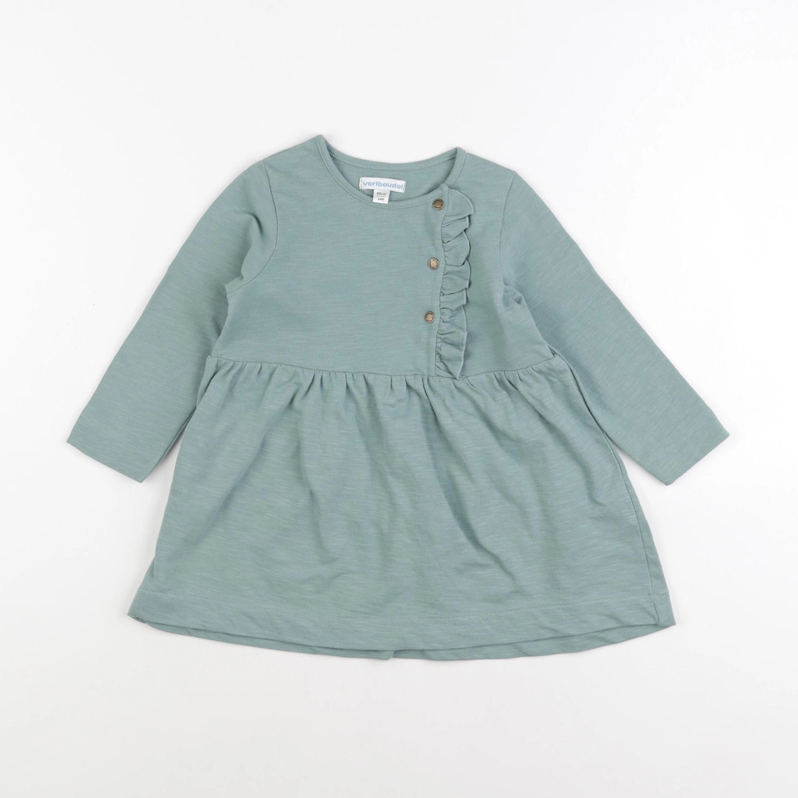 Vertbaudet - robe vert - 24 mois