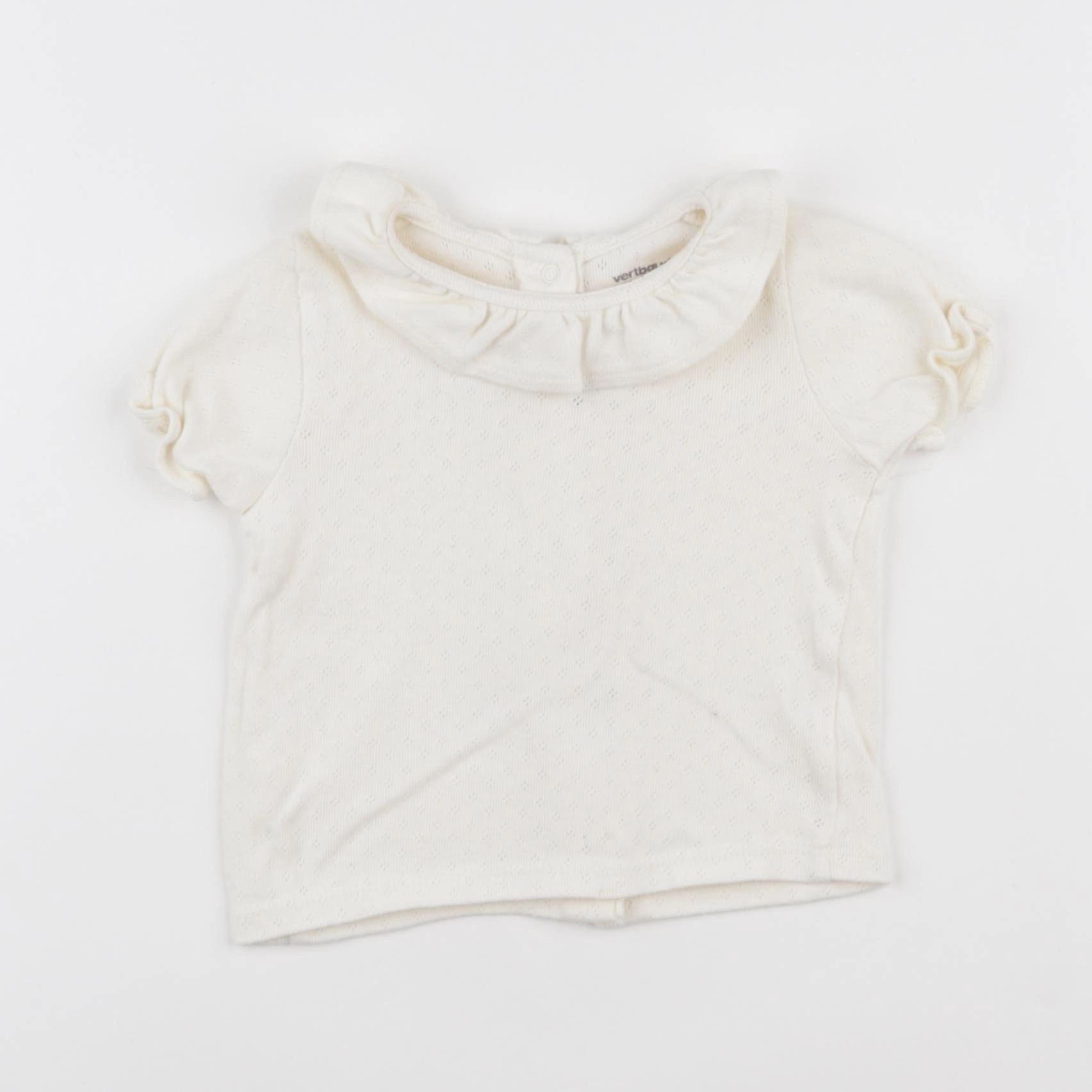 Vertbaudet - tee-shirt beige - 12 mois