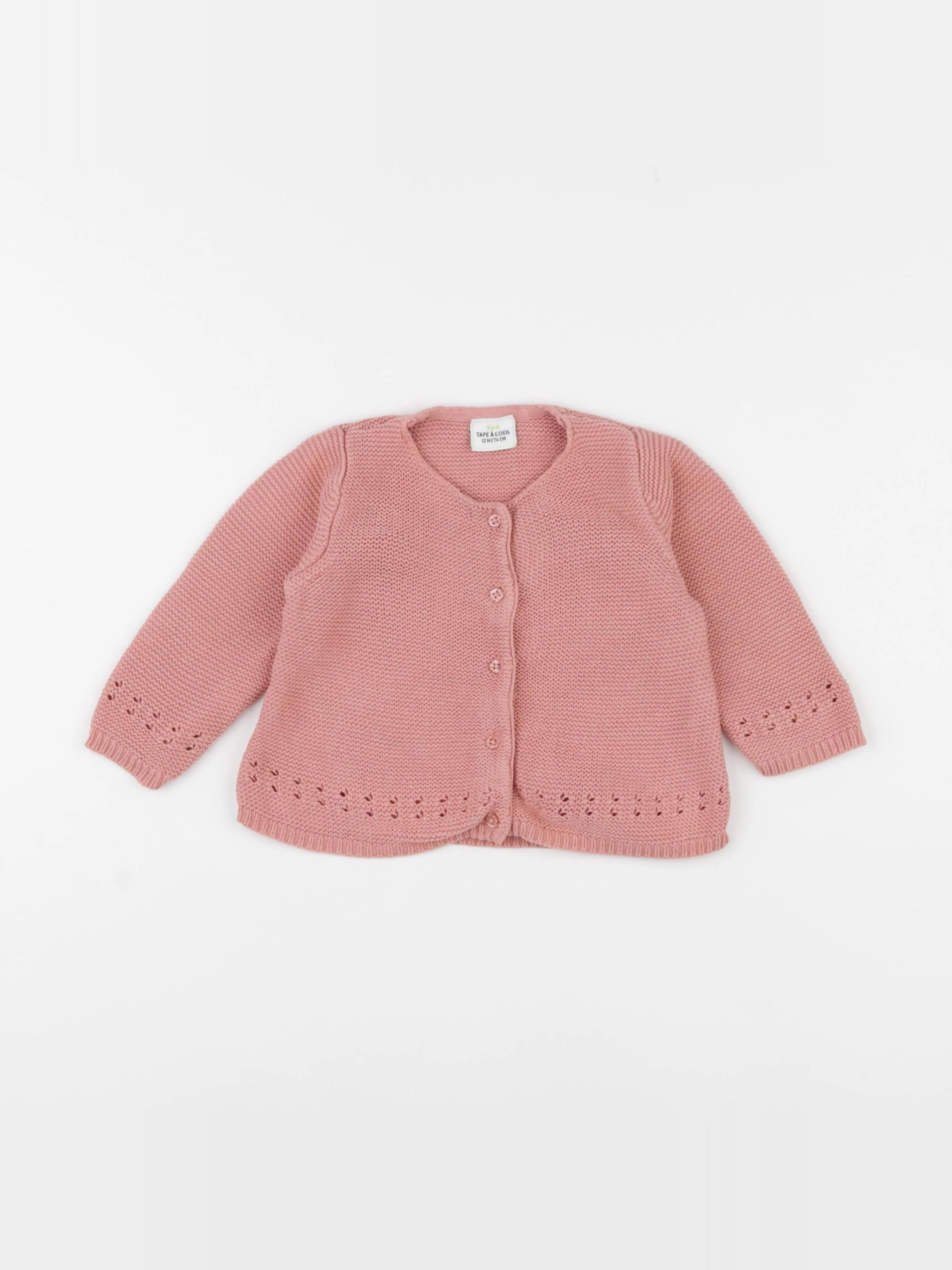 Tape à l'oeil - gilet rose - 12 mois