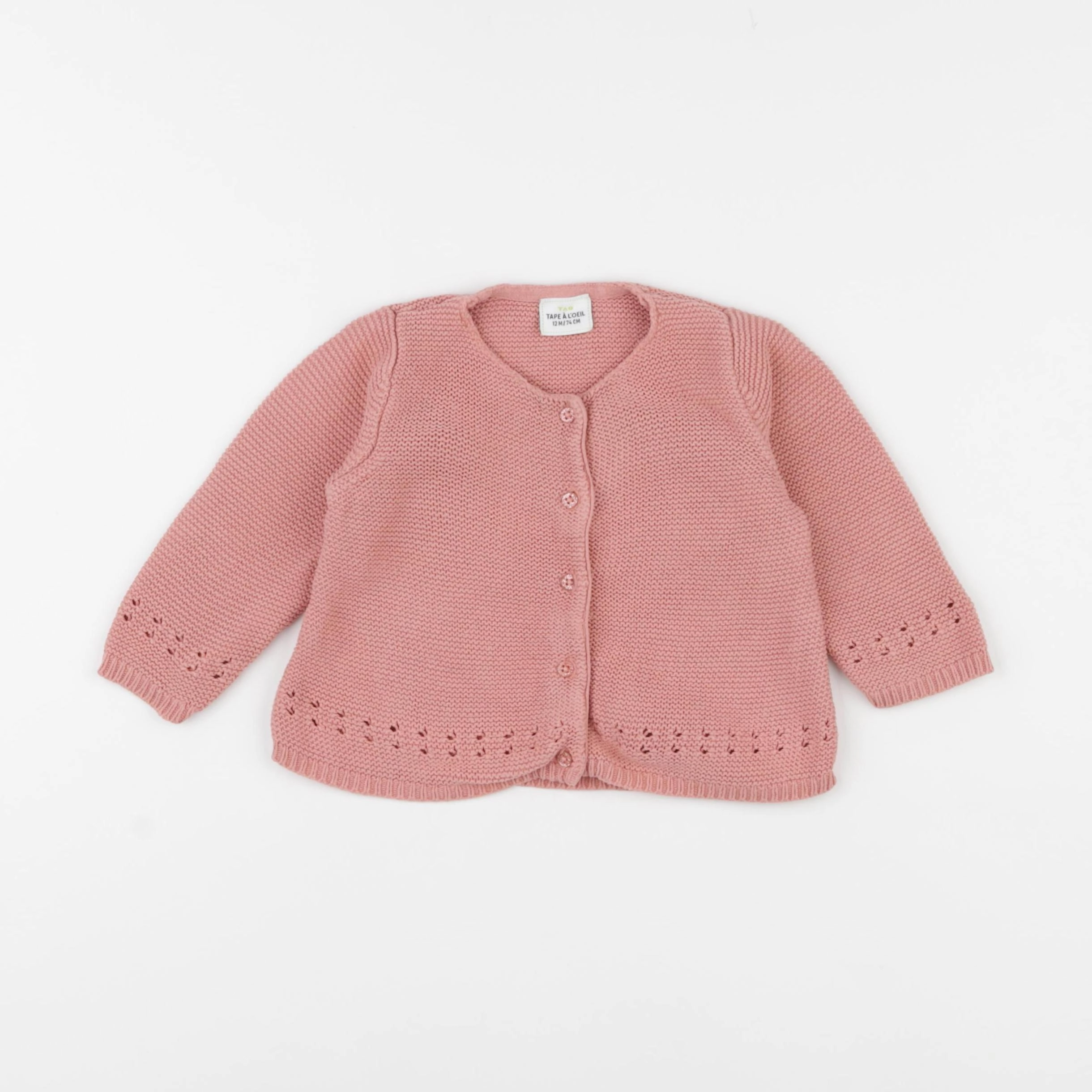 Tape à l'oeil - gilet rose - 12 mois