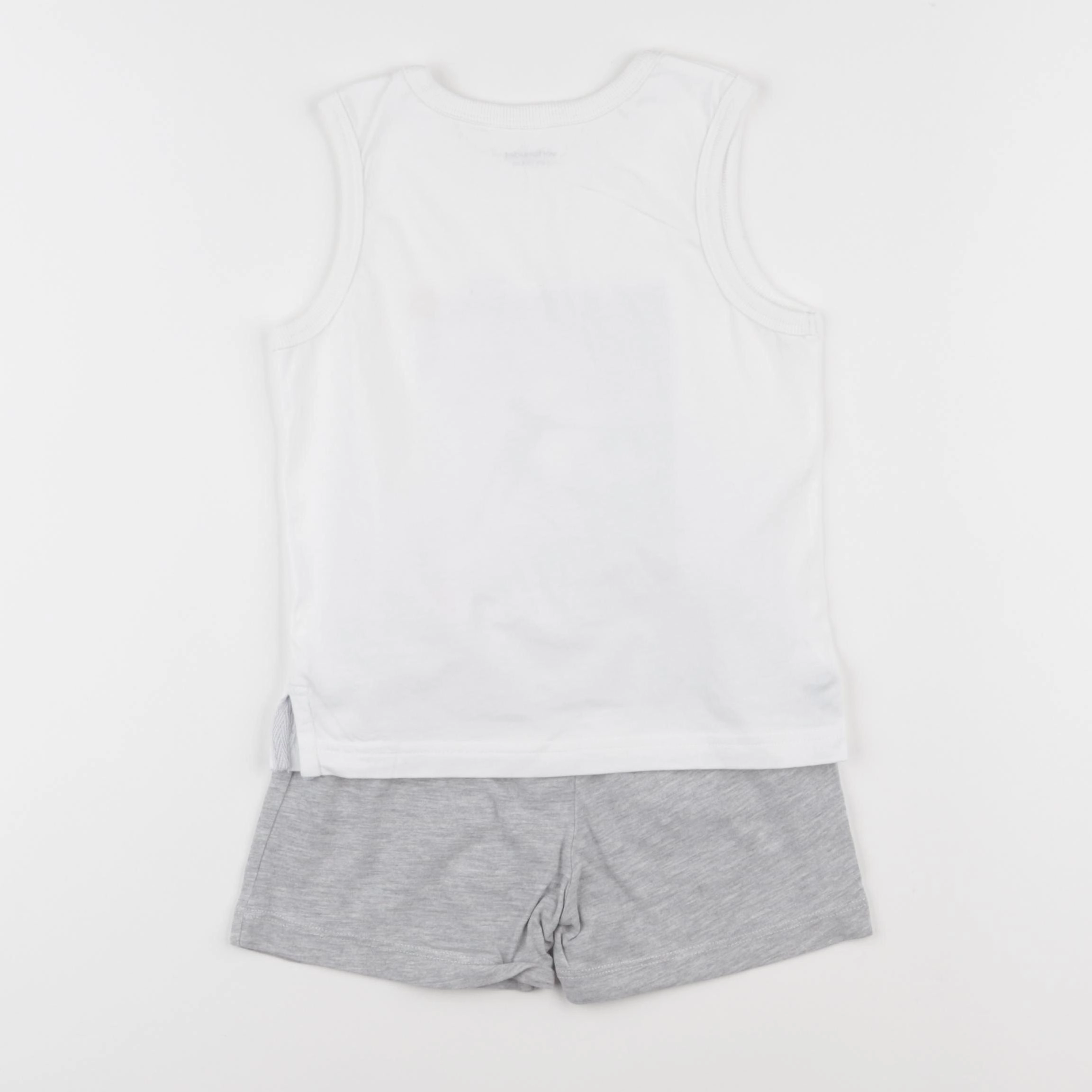 Vertbaudet - pyjama coton blanc, gris - 4 ans