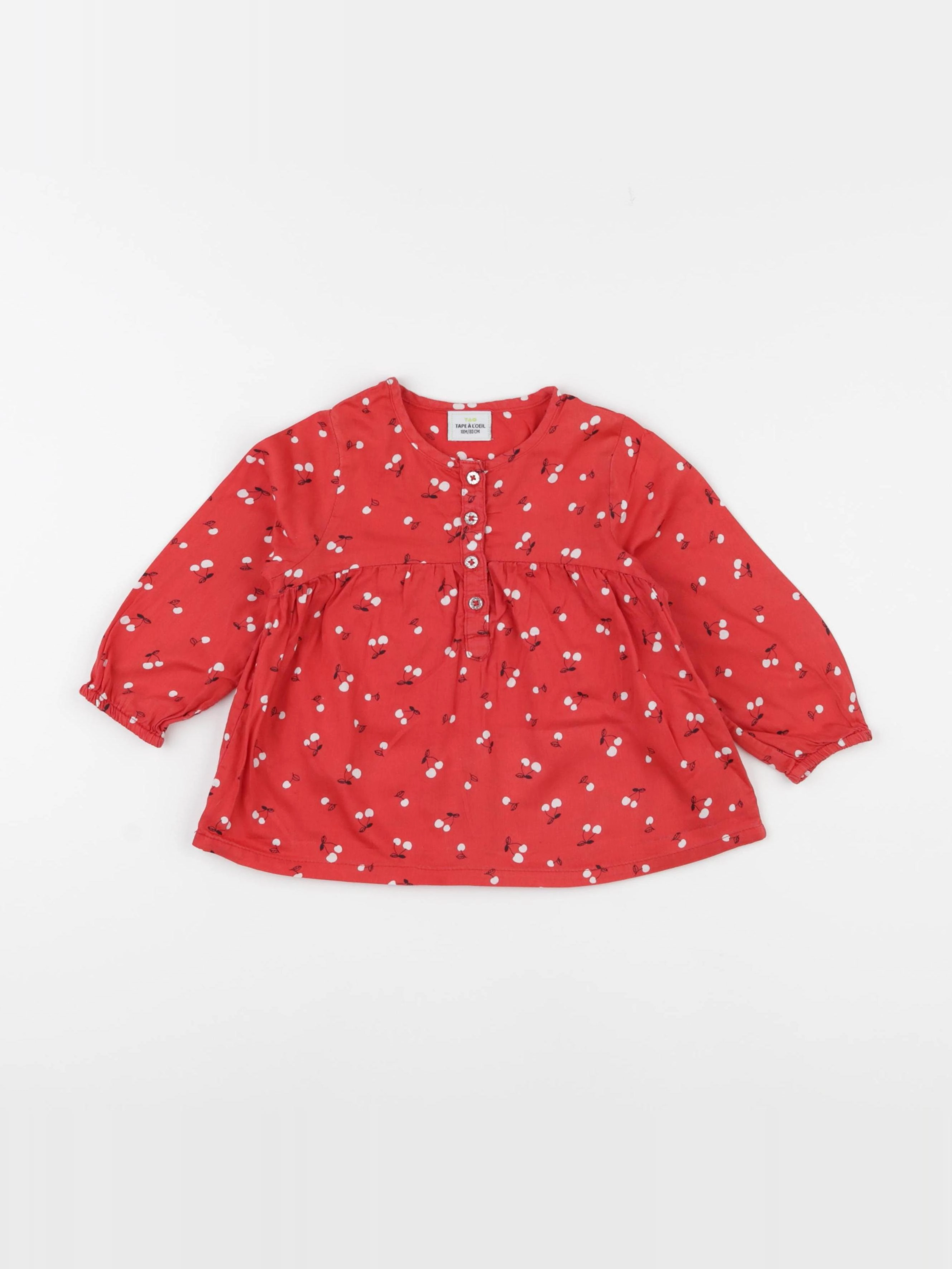 Tape à l'oeil - blouse rouge - 18 mois