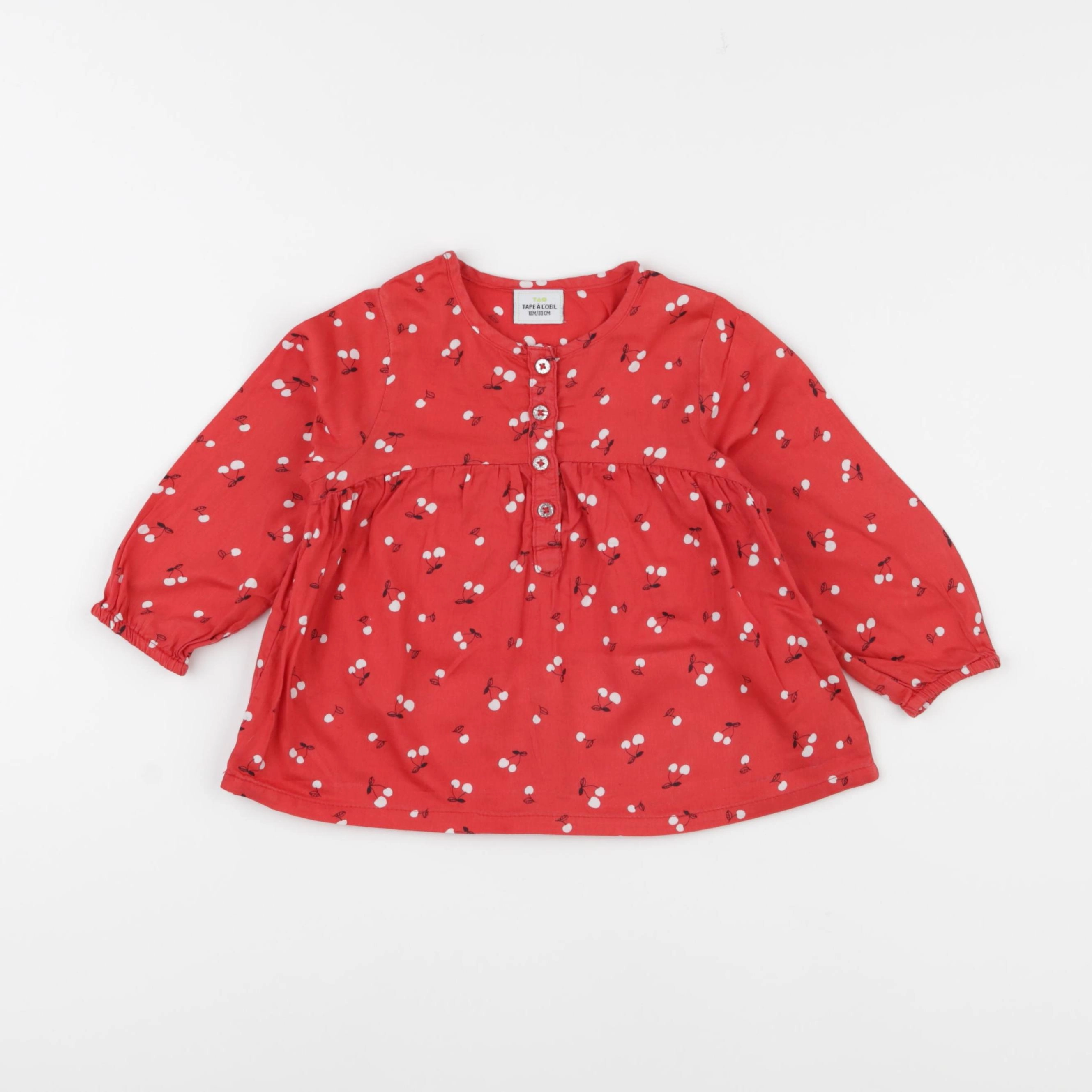 Tape à l'oeil - blouse rouge - 18 mois