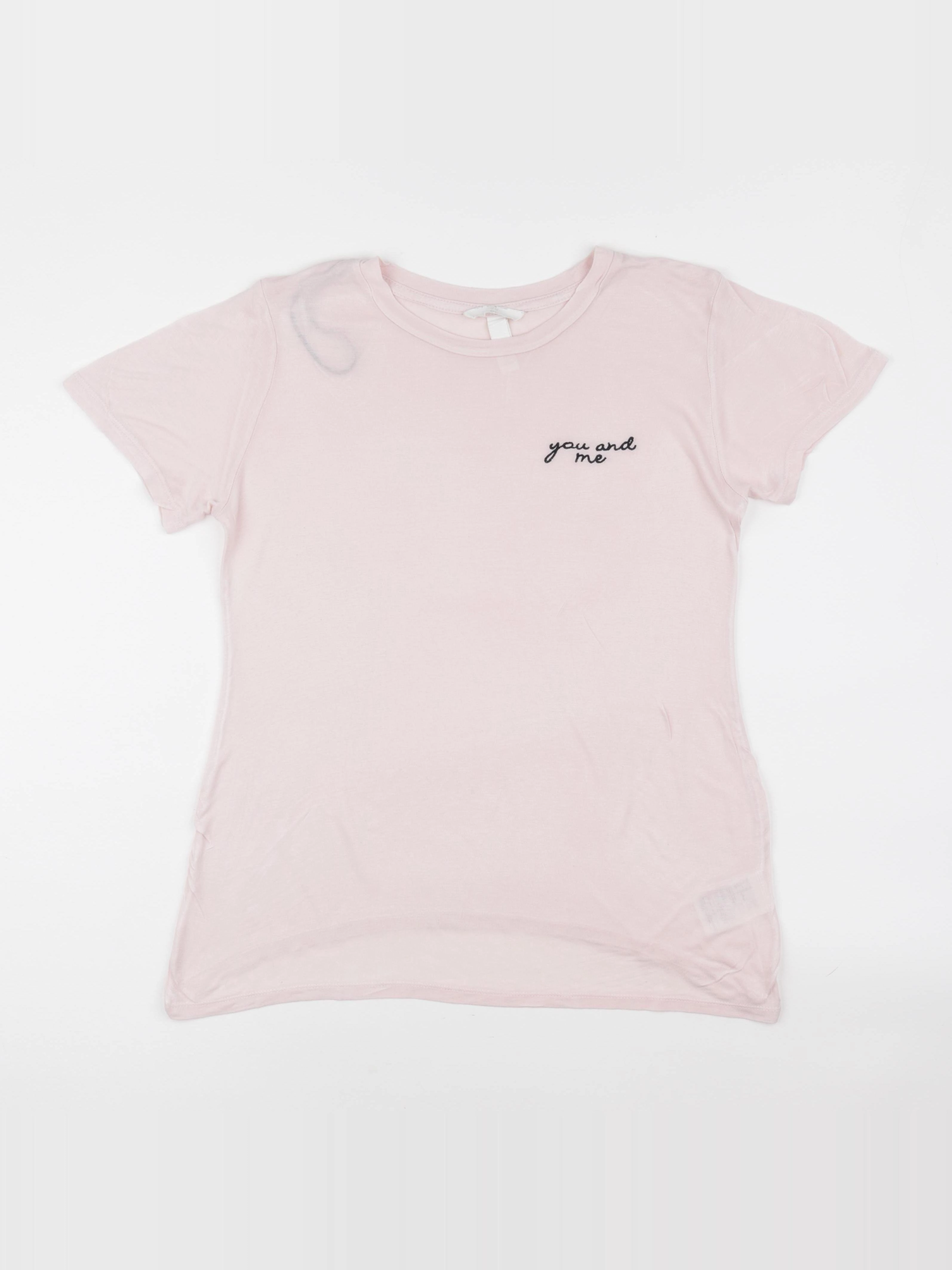 H&M - tee-shirt grossesse rose - m