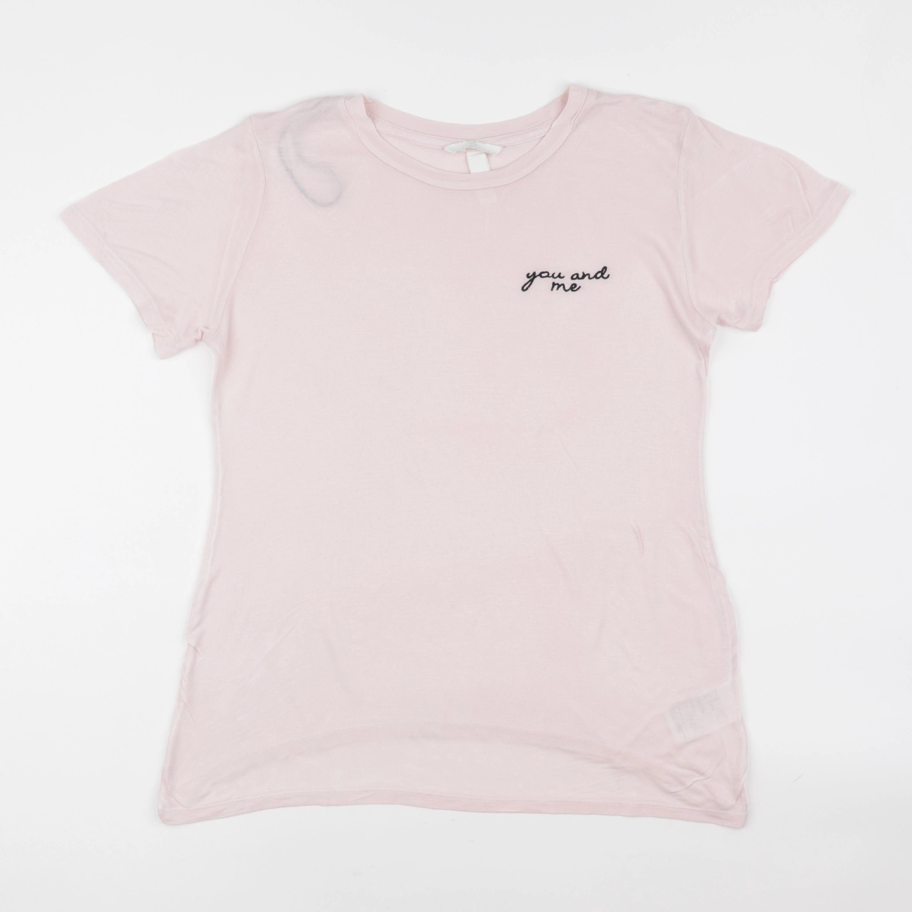 H&M - tee-shirt grossesse rose - m