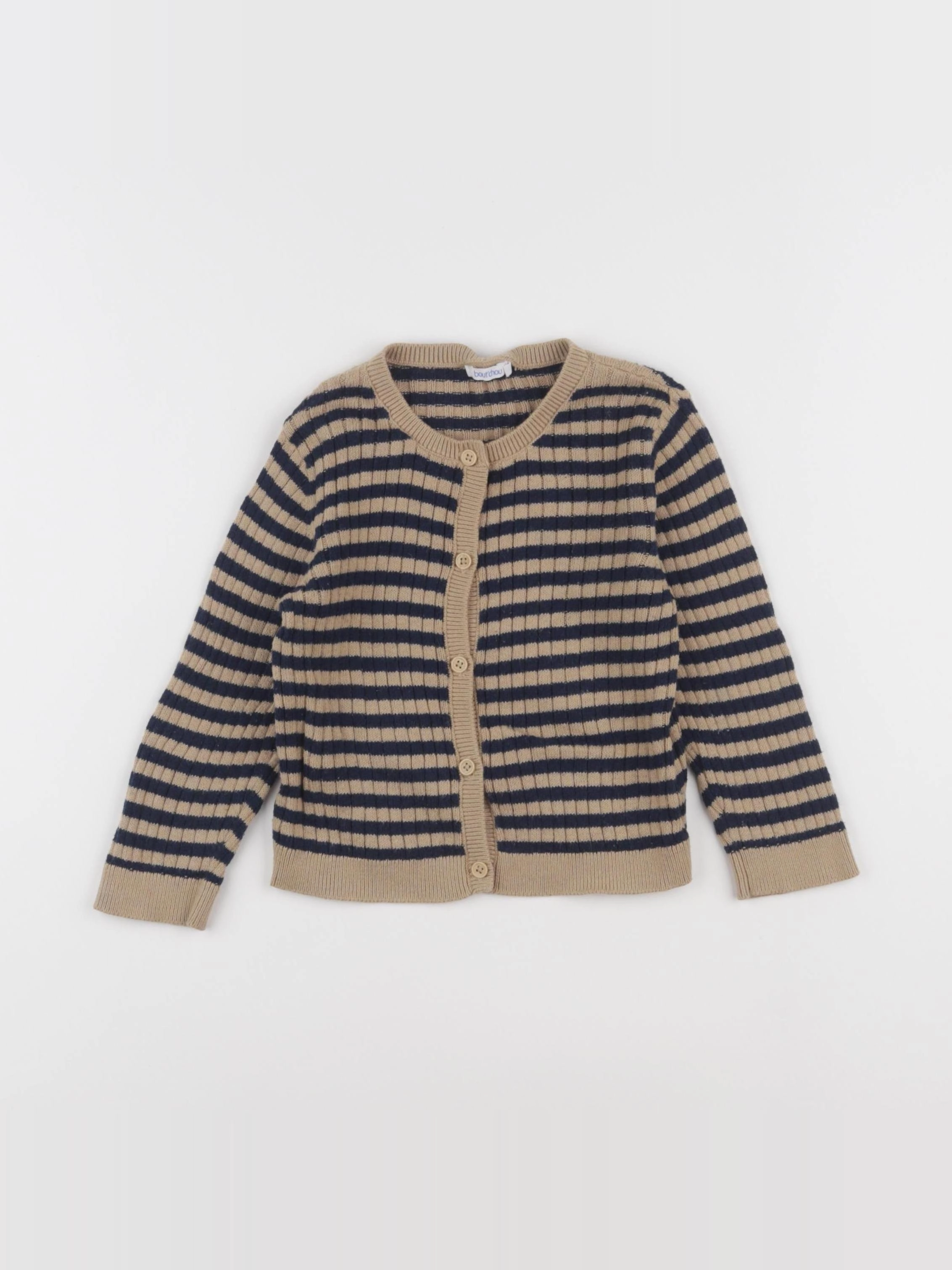 Boutchou - gilet bleu, marron - 18 mois