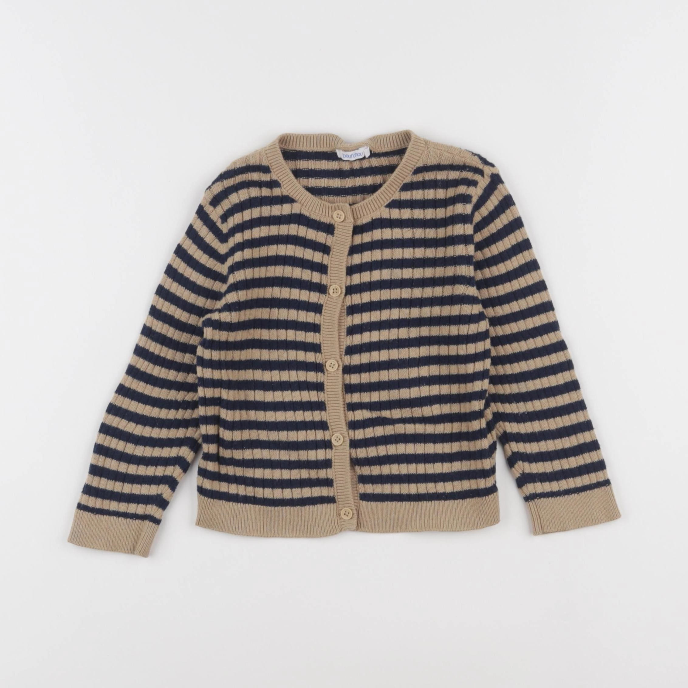 Boutchou - gilet bleu, marron - 18 mois