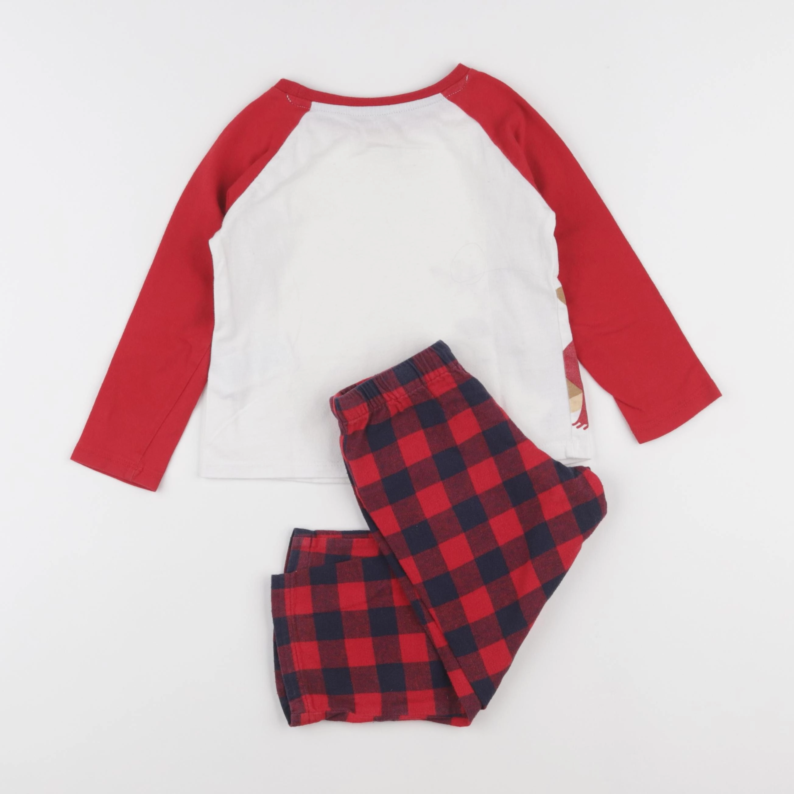 Vertbaudet - pyjama coton rouge - 3 ans