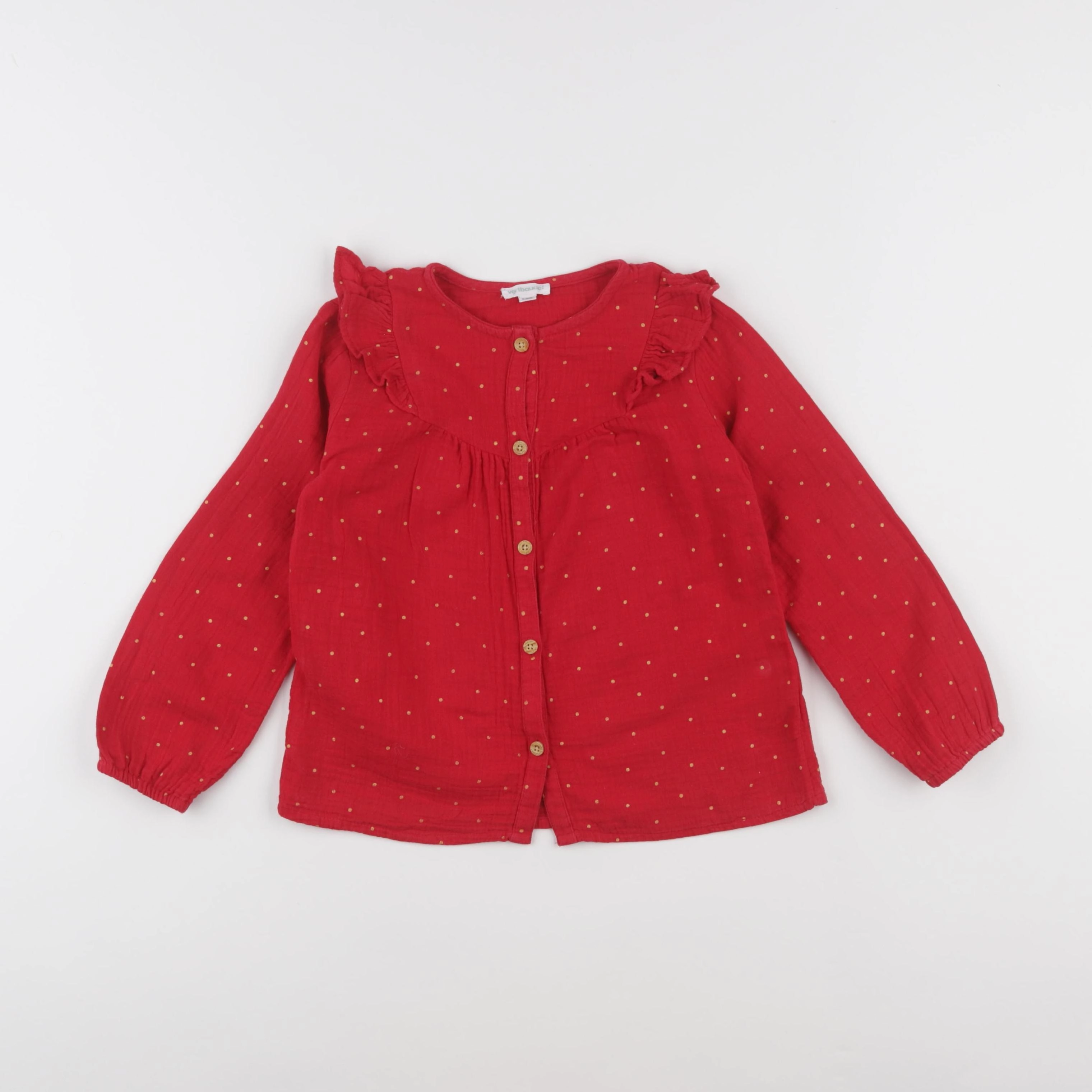 Vertbaudet - blouse rouge - 5 ans