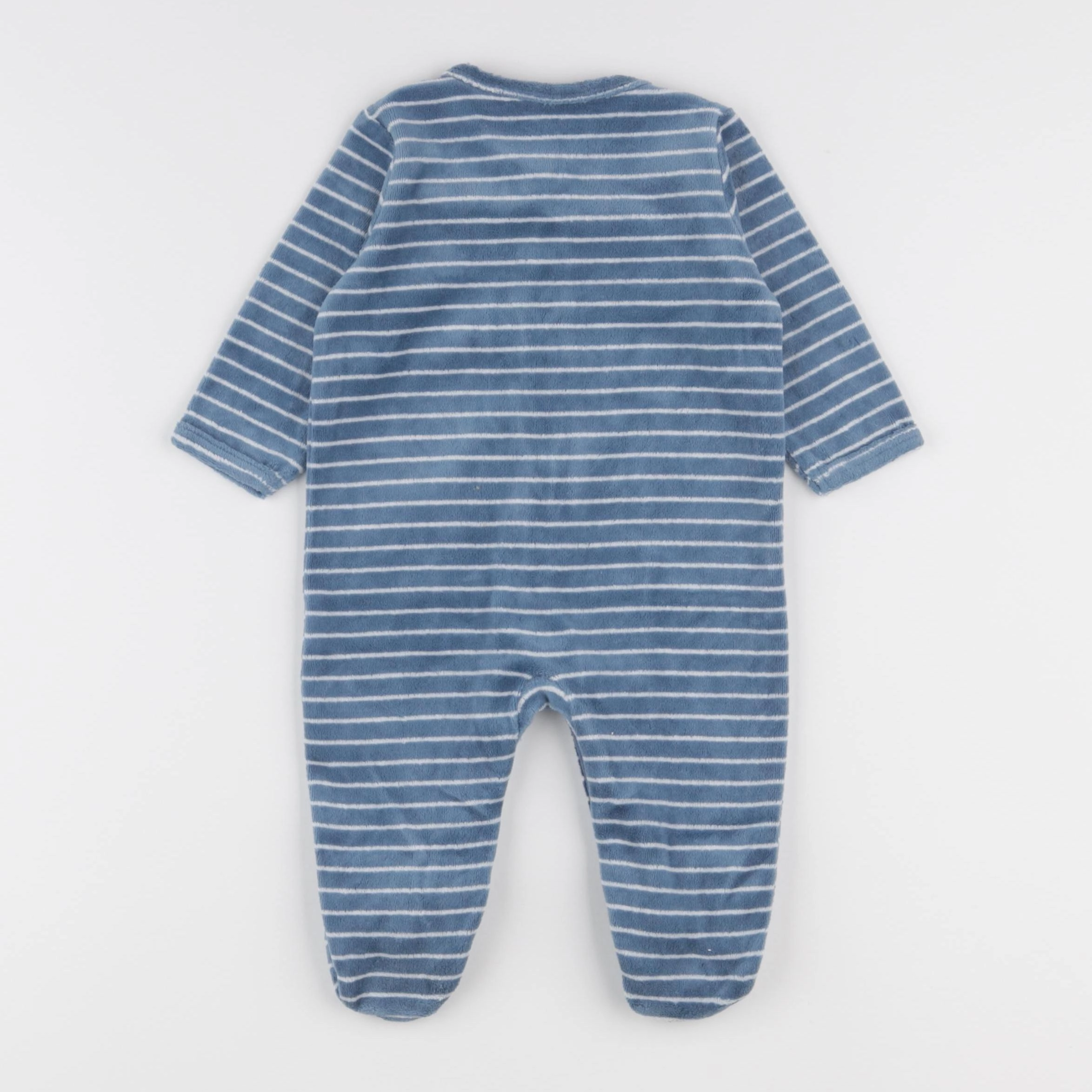 Vertbaudet - pyjama velours bleu - 6 mois
