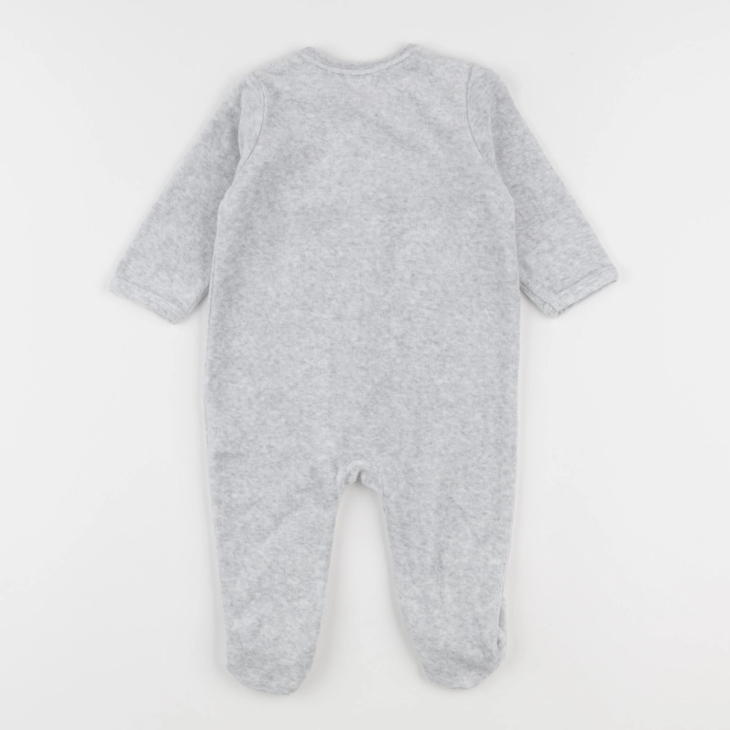 Vertbaudet - pyjama velours gris - 6 mois