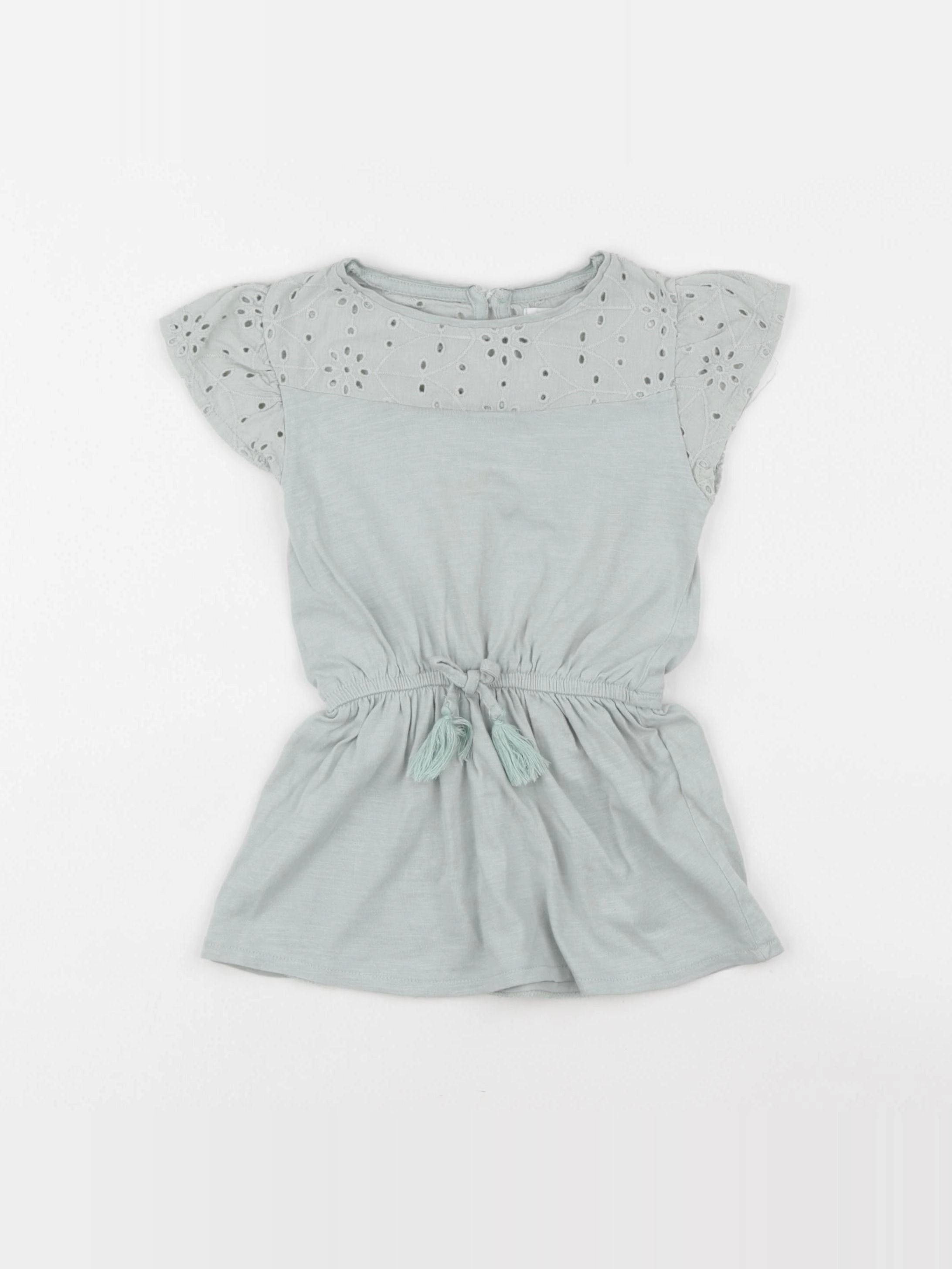 Vertbaudet - robe vert - 2 ans