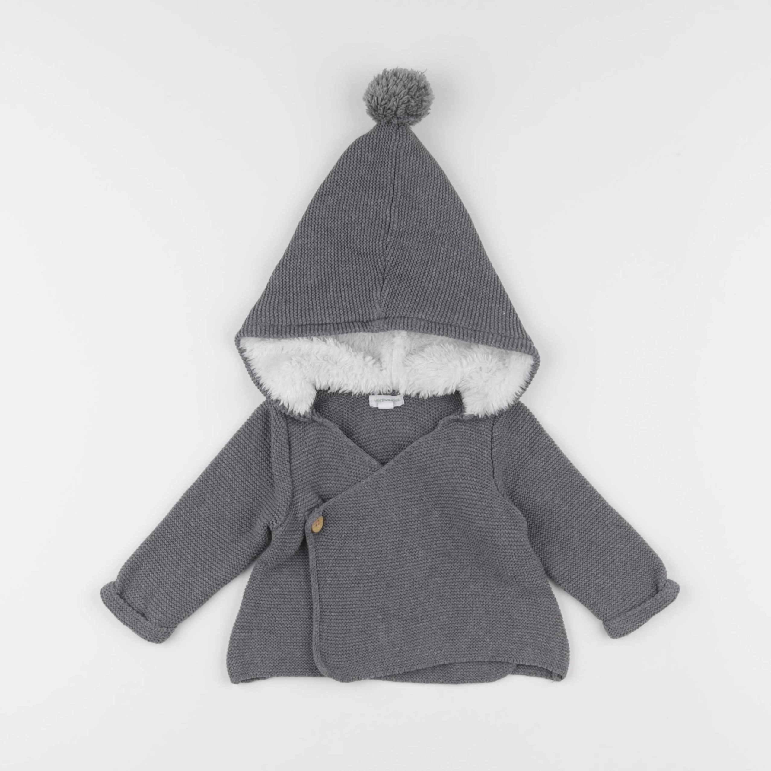 Vertbaudet - gilet gris - 3 mois